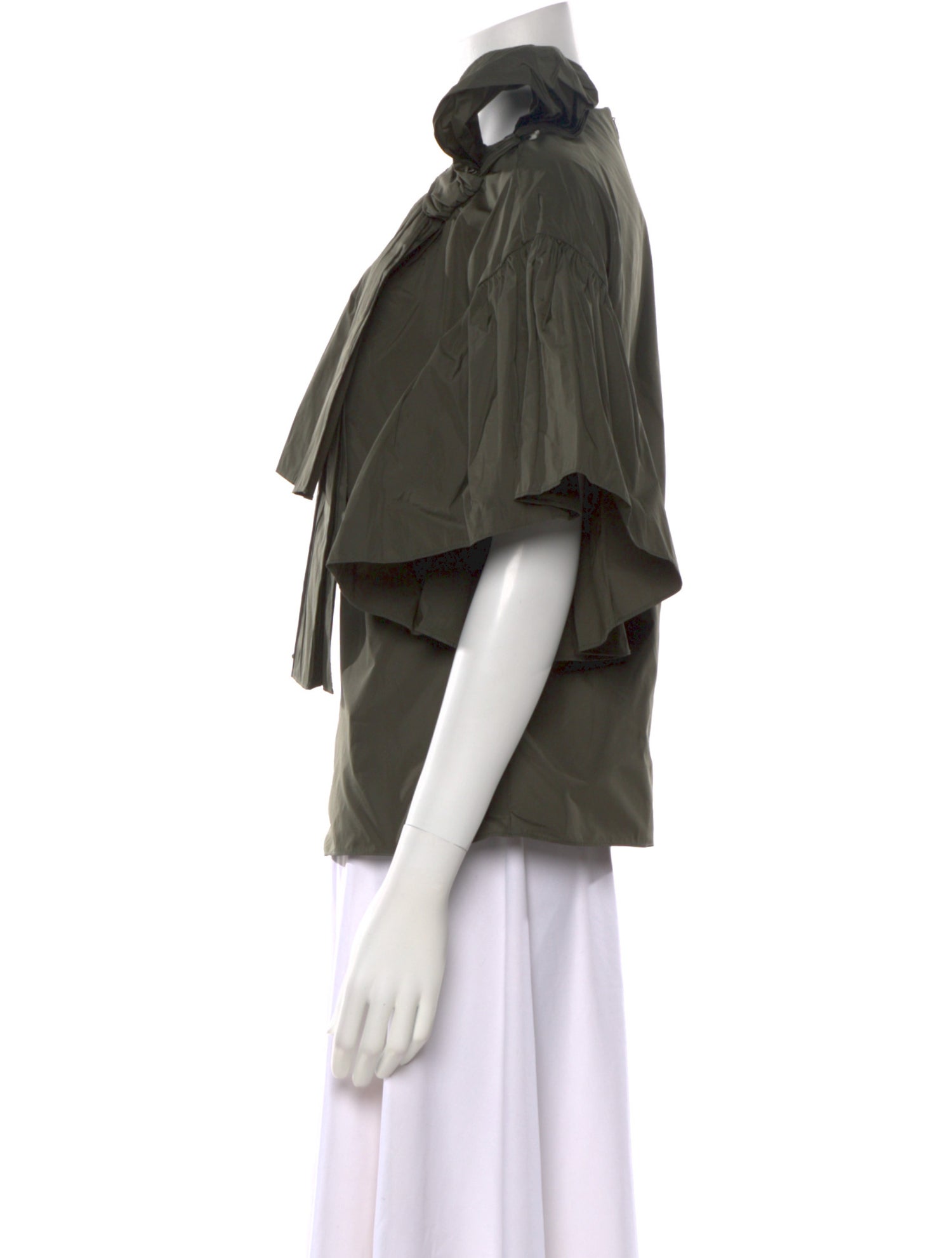 Red Valentino Scoop Neck Three-Quarter Sleeve Blouse