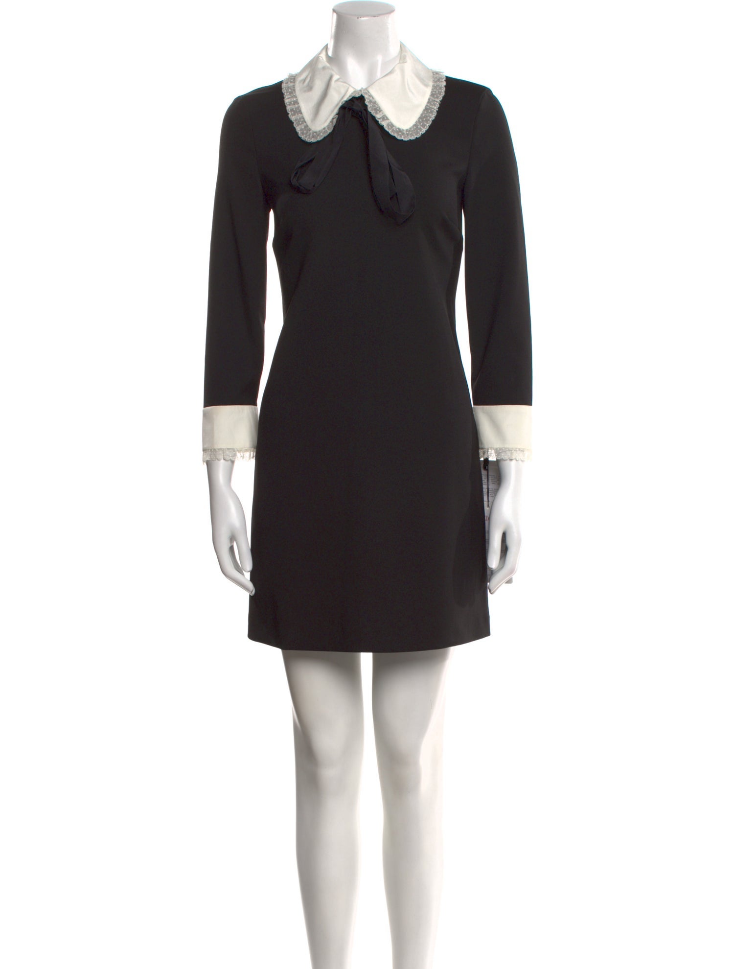 Red Valentino Mock Neck Mini Dress