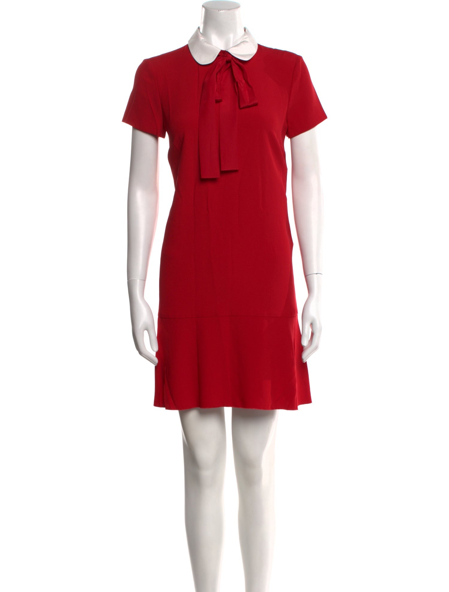 Red Valentino Crew Neck Mini Dress - Red Dresses, Clothing - WRE91023 | The  RealReal