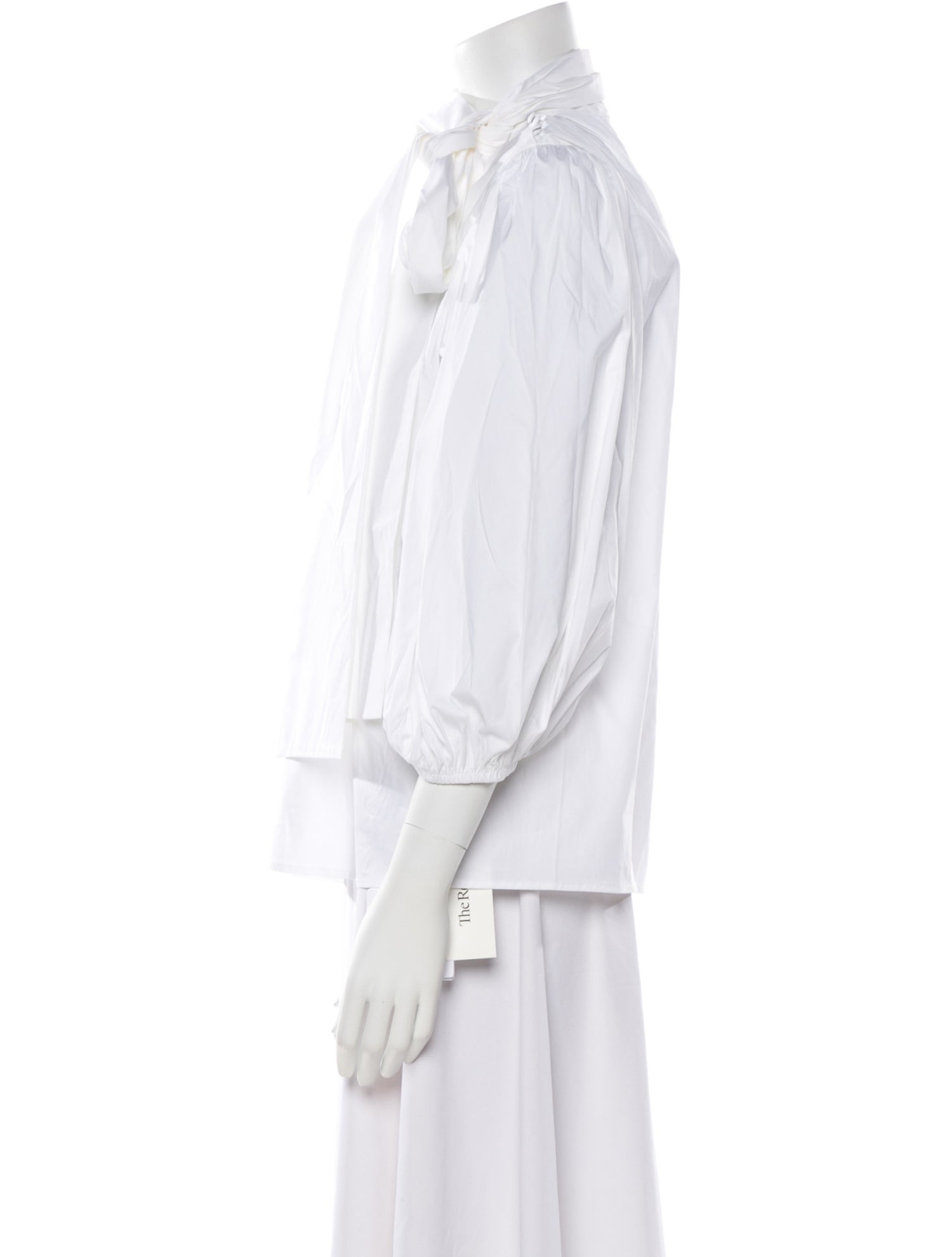 Red Valentino Mock Neck Three-Quarter Sleeve Top