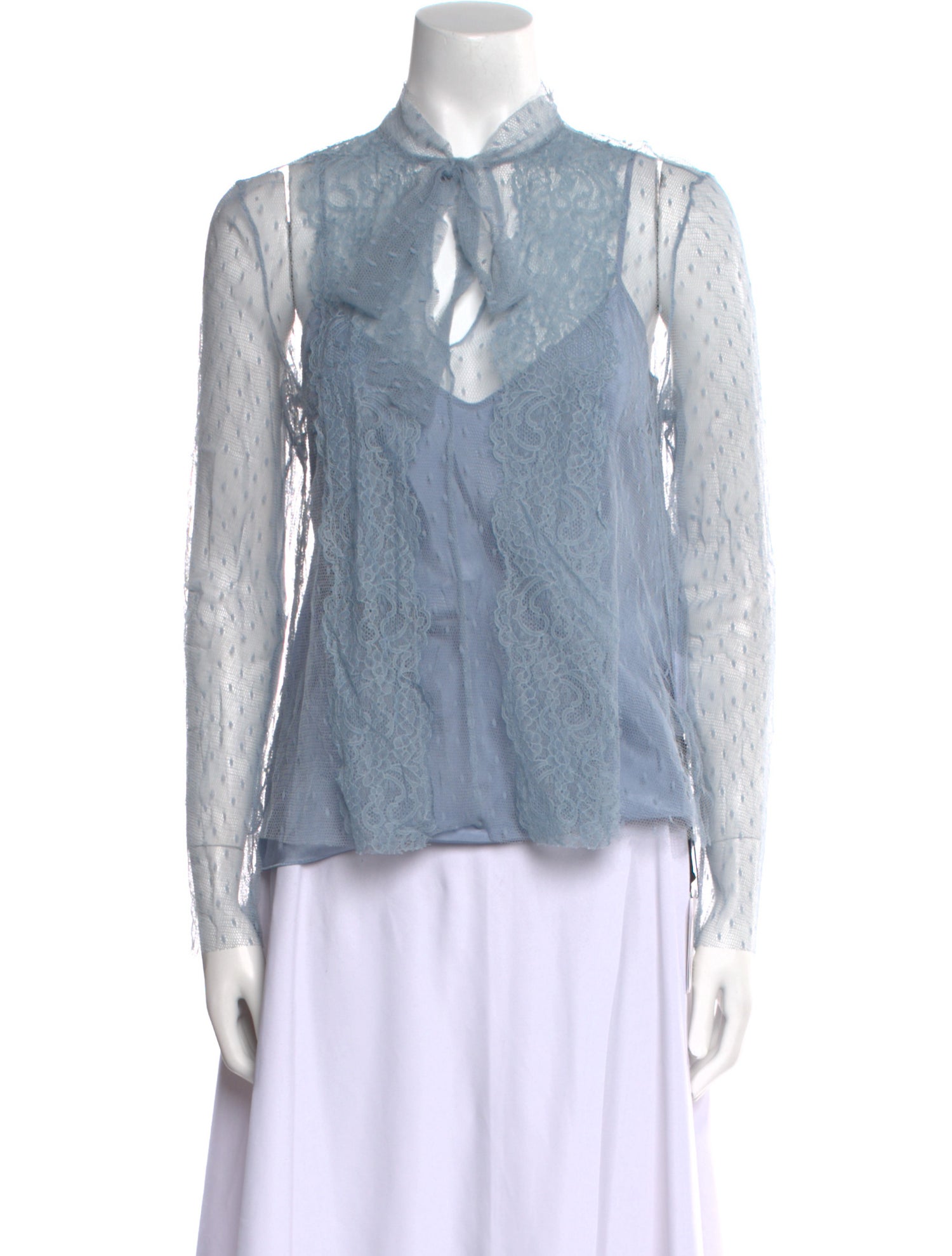 Red Valentino Mock Neck Sleeveless Blouse