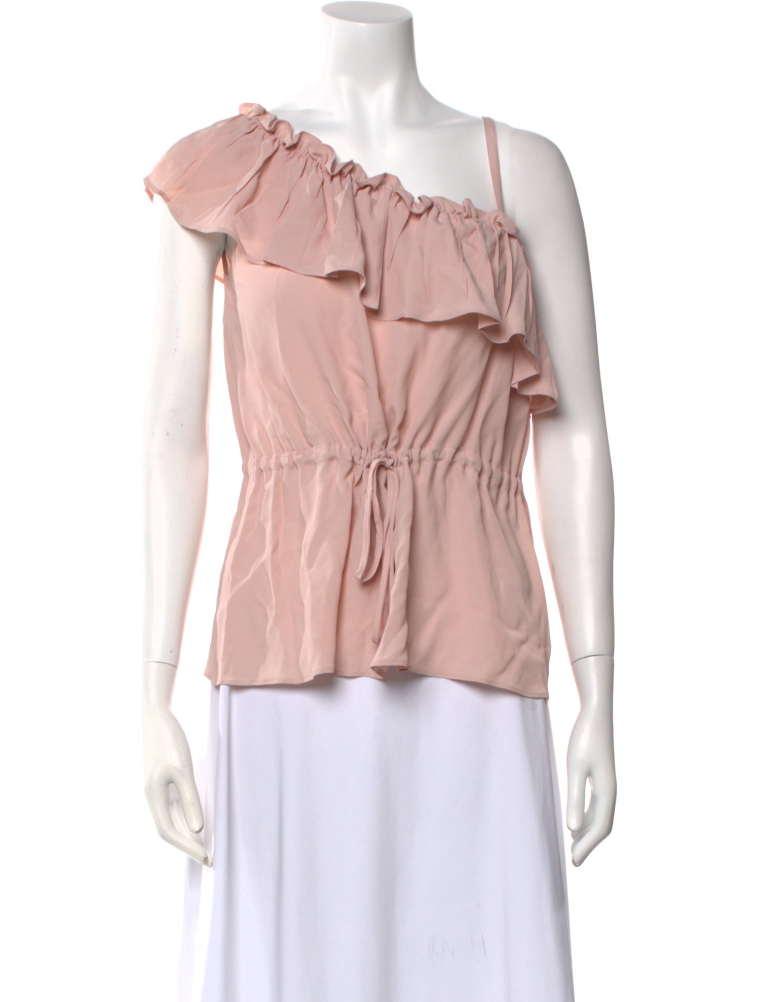 Red Valentino Asymmetrical Short Sleeve Blouse