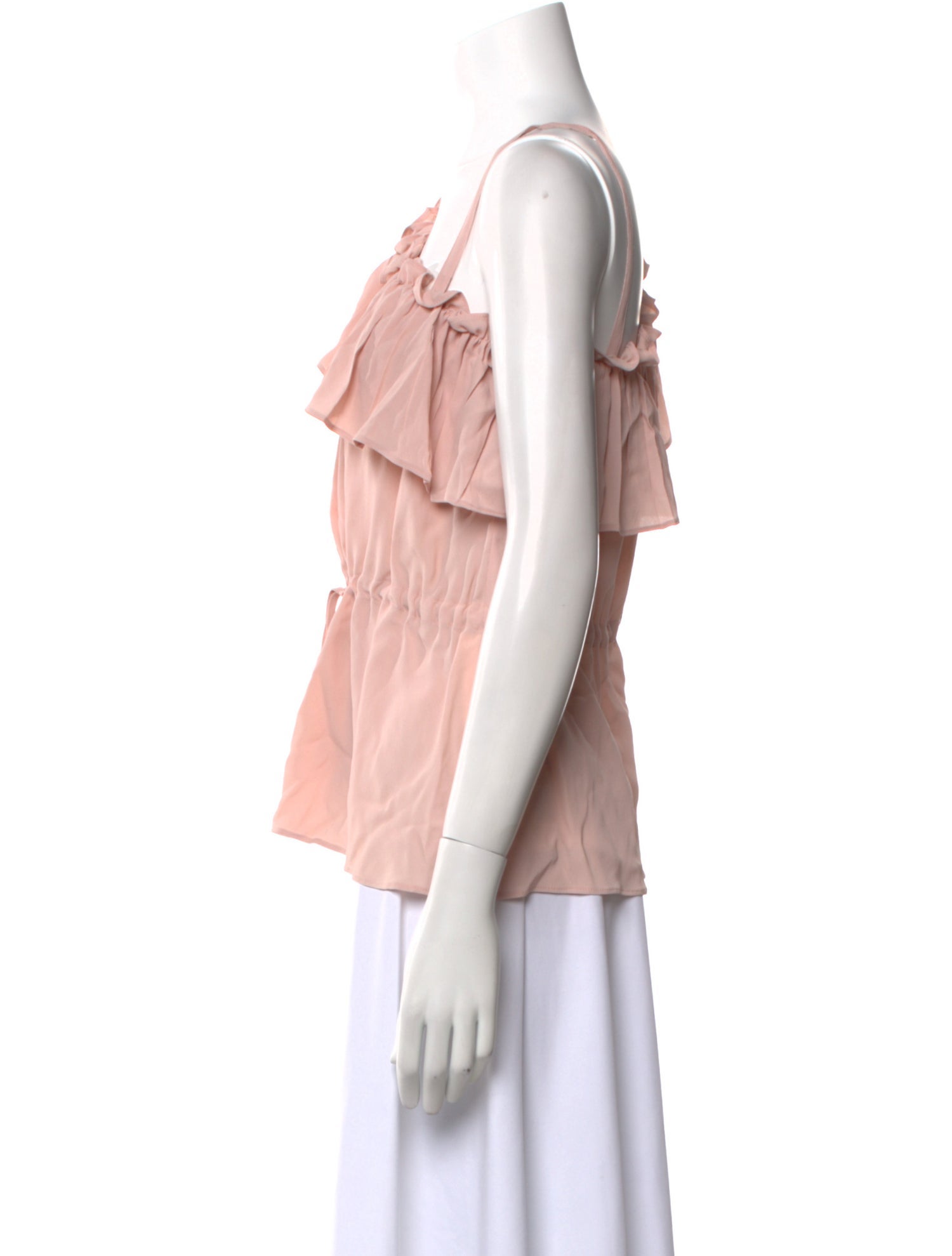 Red Valentino Asymmetrical Short Sleeve Blouse