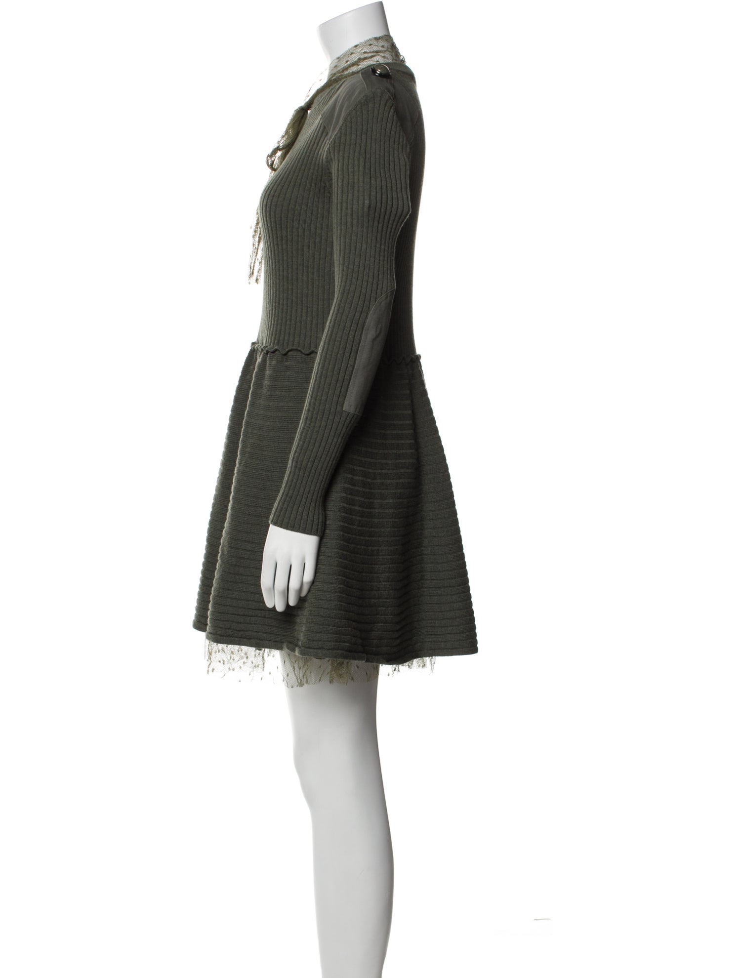 Red Valentino Virgin Wool Mini Dress