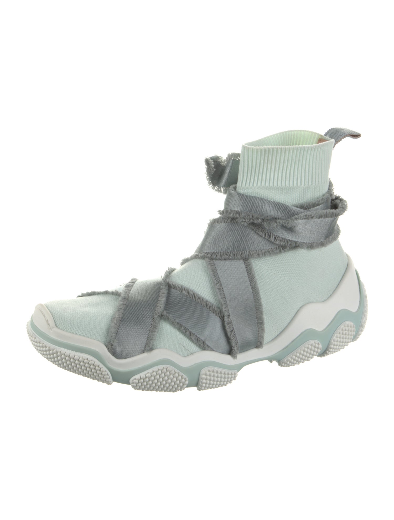 Red Valentino Raw-Edge Trim Athletic Sneakers