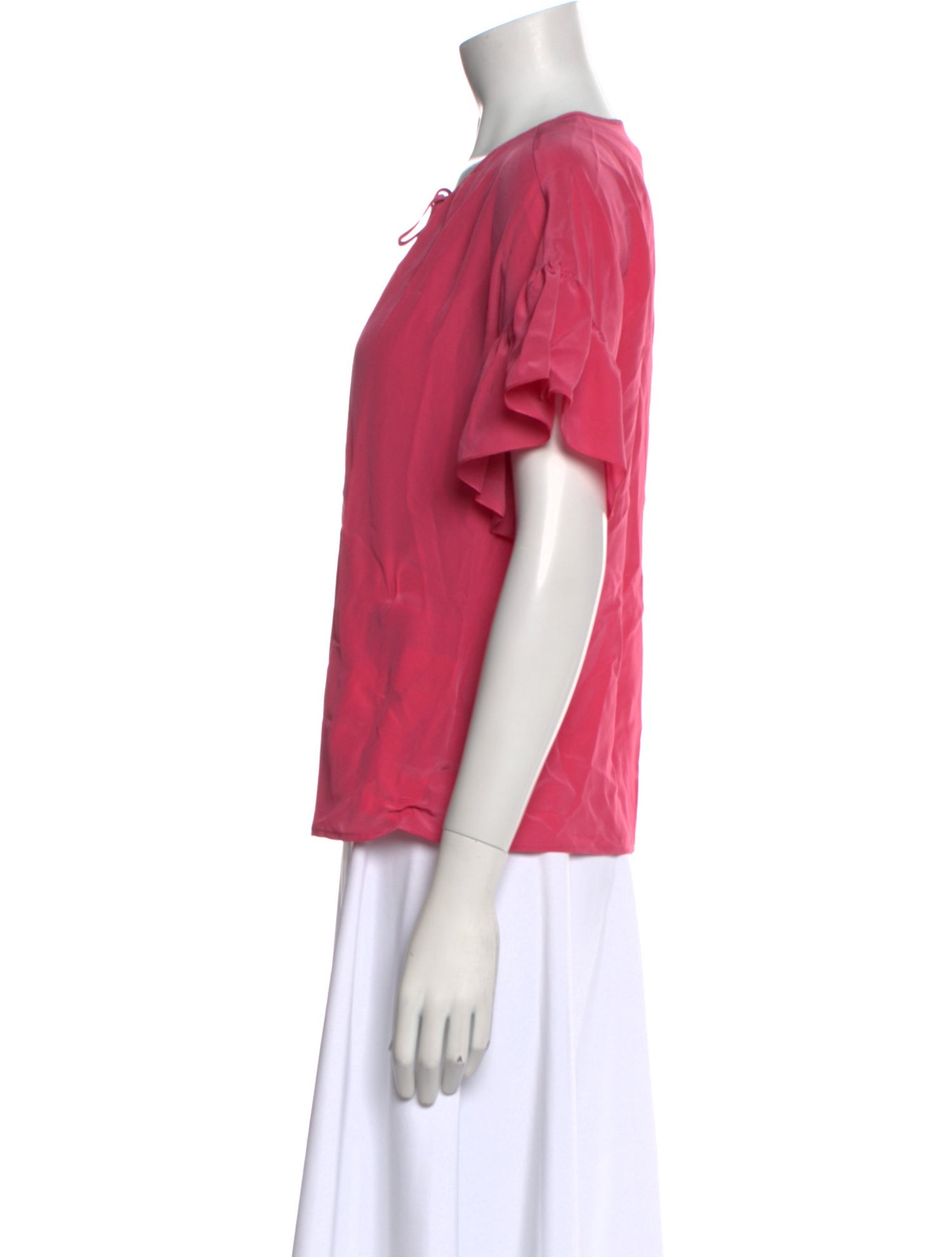 Red Valentino Silk V-Neck Blouse