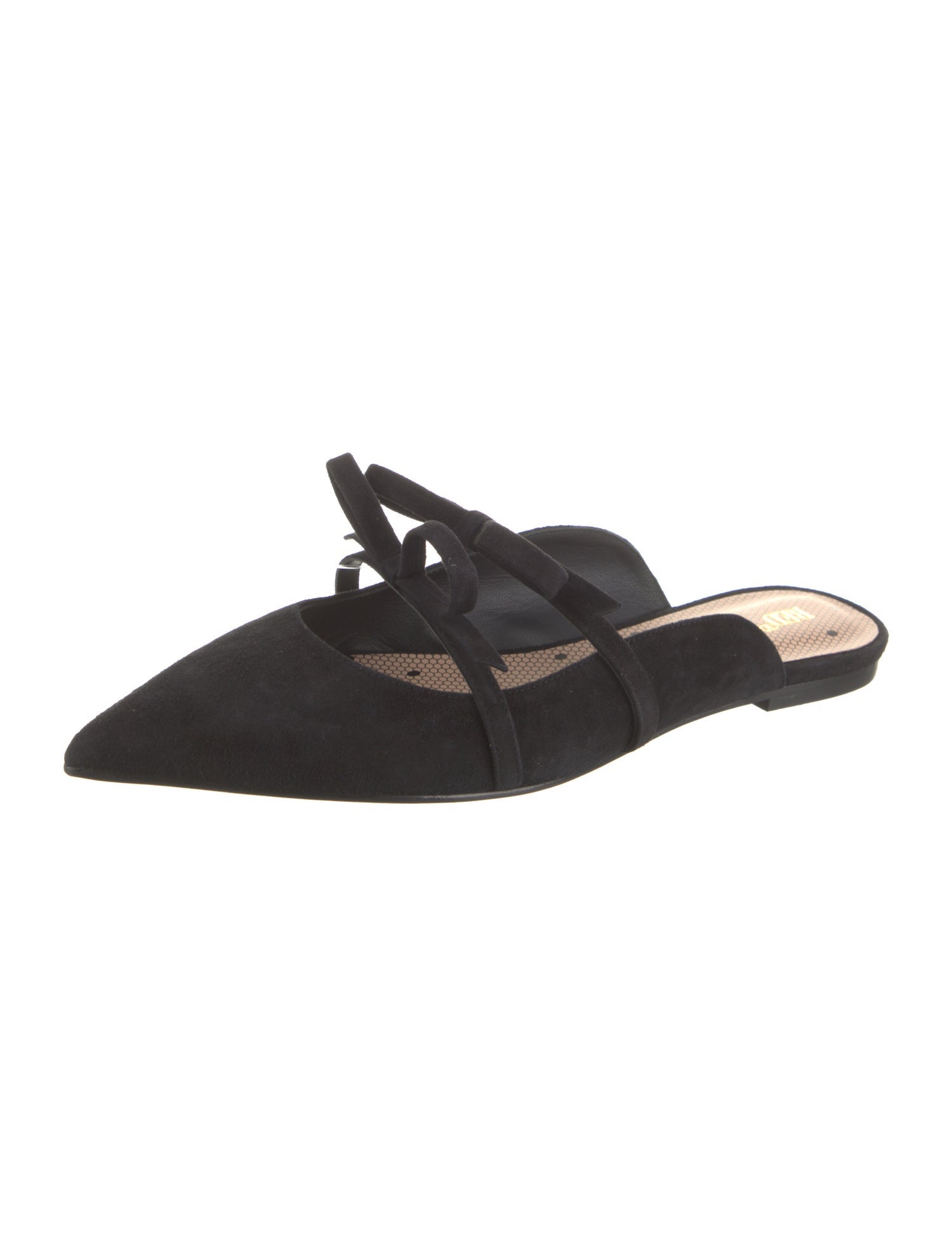 Red Valentino Suede Bow Accents Mules