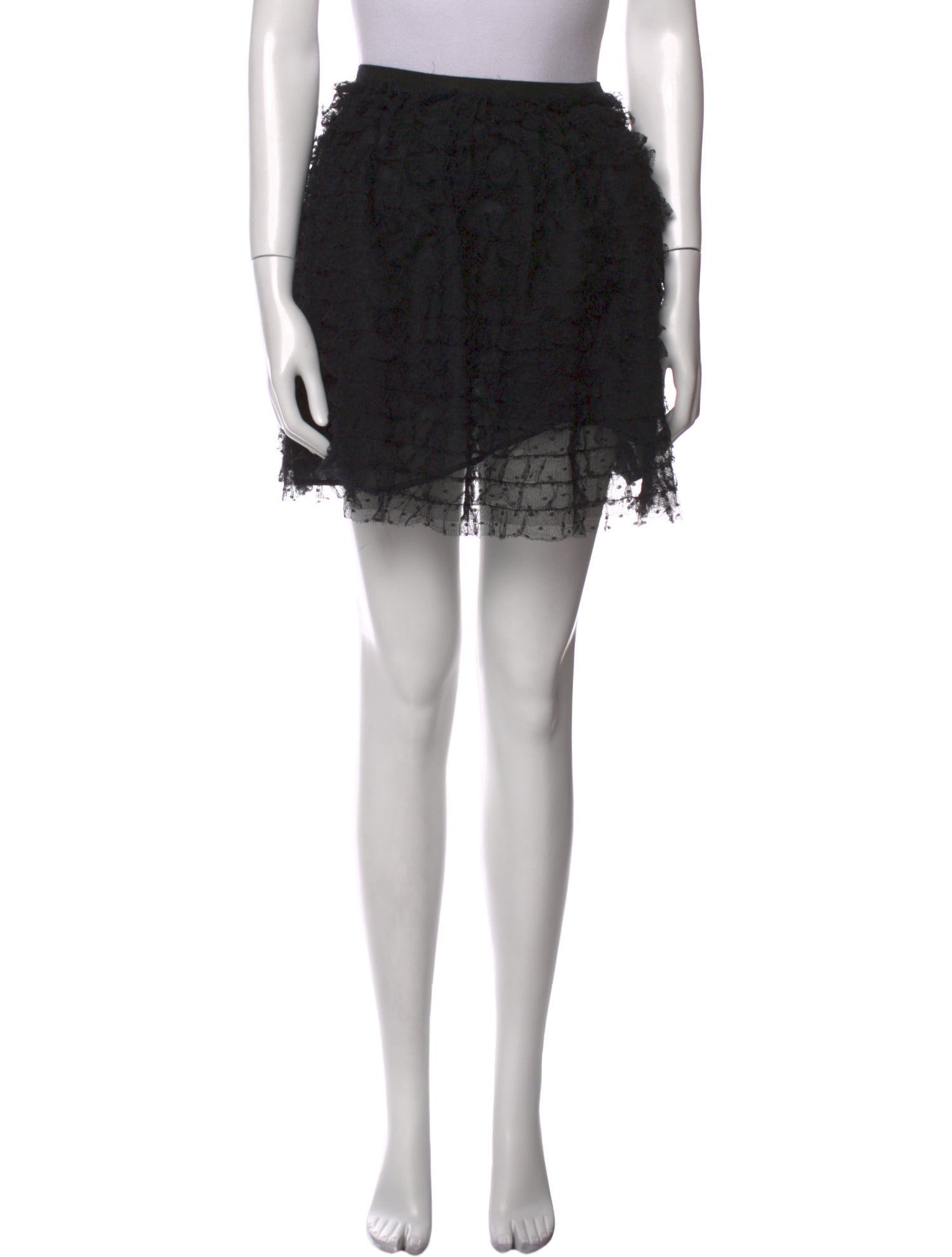 Red Valentino Lace Pattern Mini Skirt