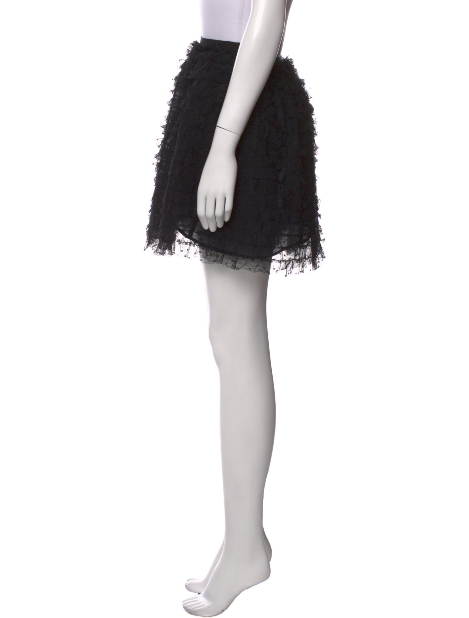 Red Valentino Lace Pattern Mini Skirt