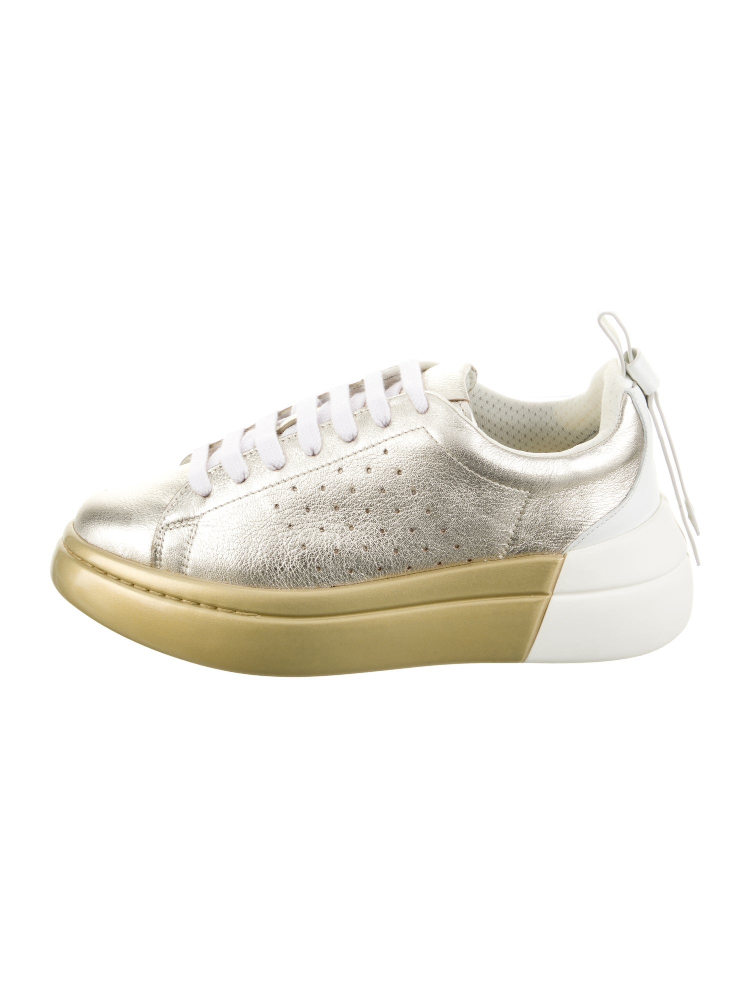 Red Valentino Leather Colorblock Pattern Sneakers