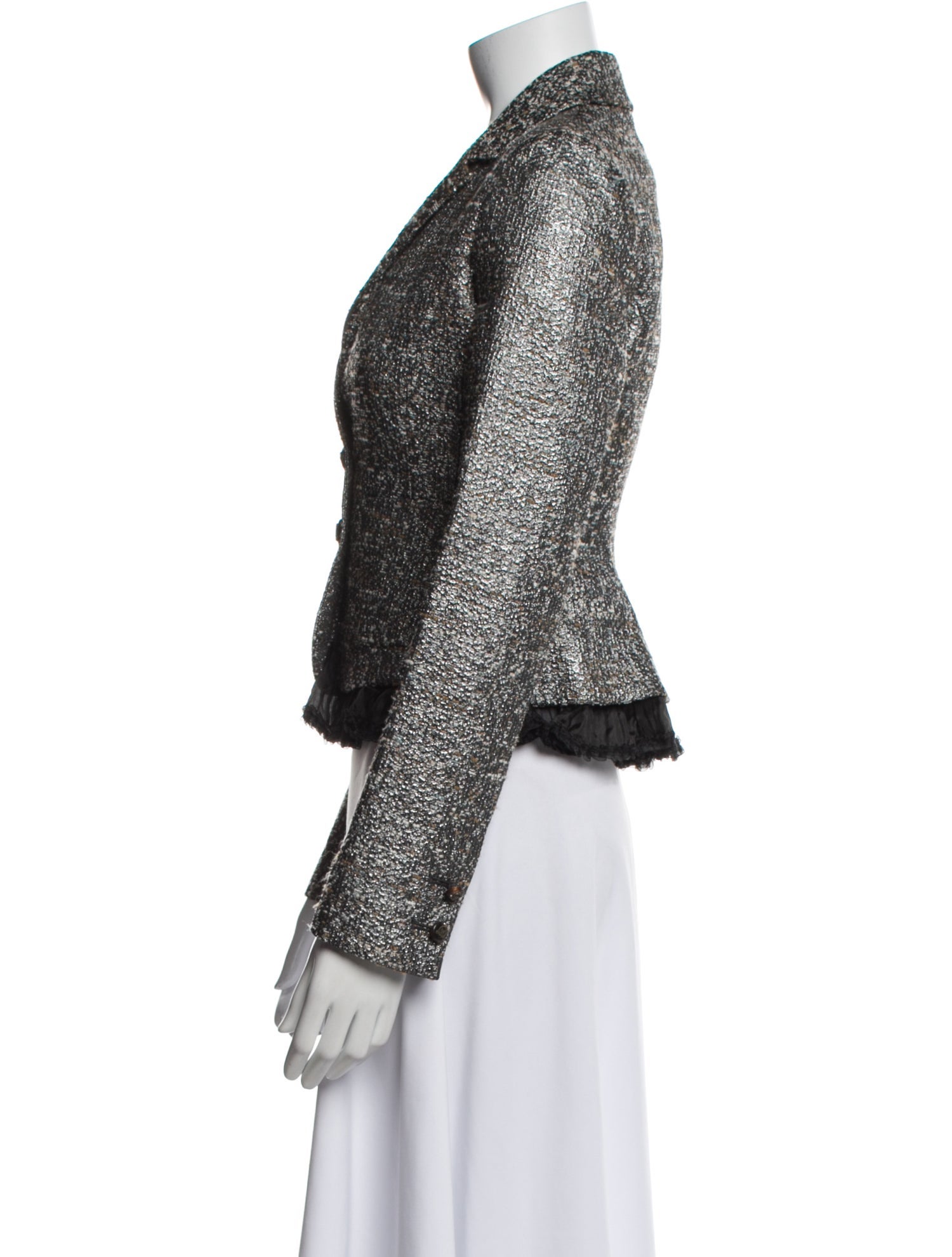 Red Valentino Wool Tweed Pattern Blazer