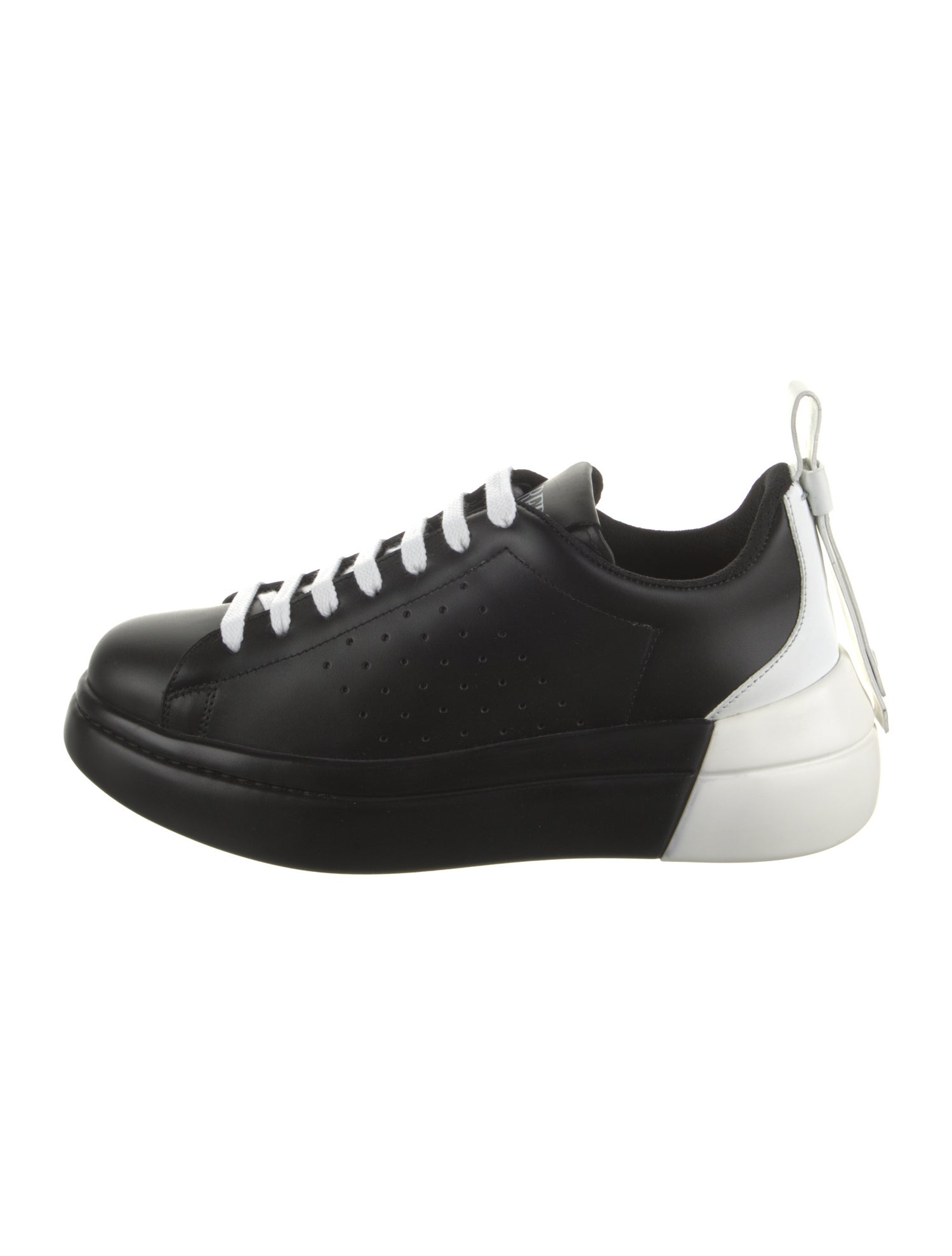 Red Valentino Leather Colorblock Pattern Sneakers