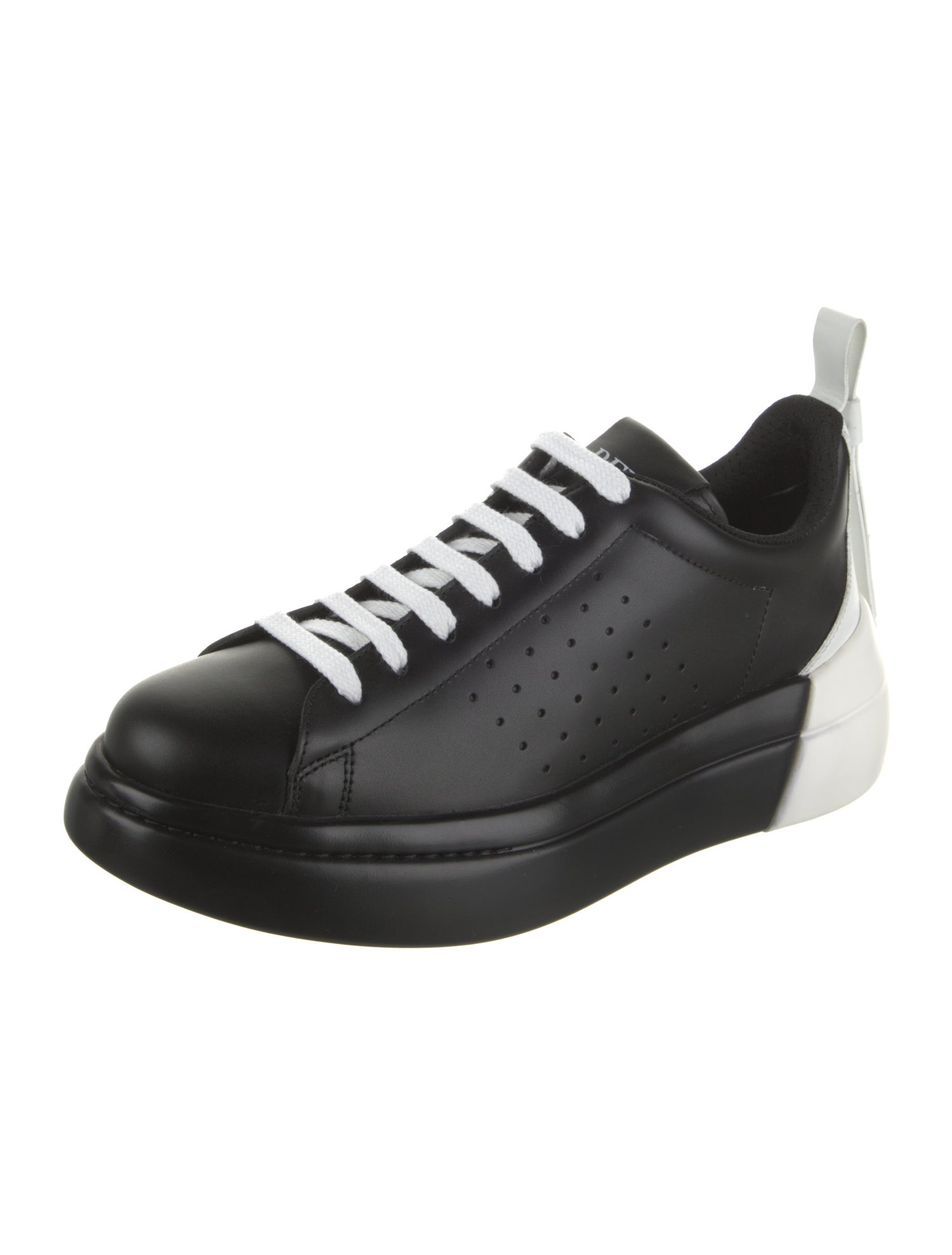 Red Valentino Leather Colorblock Pattern Sneakers