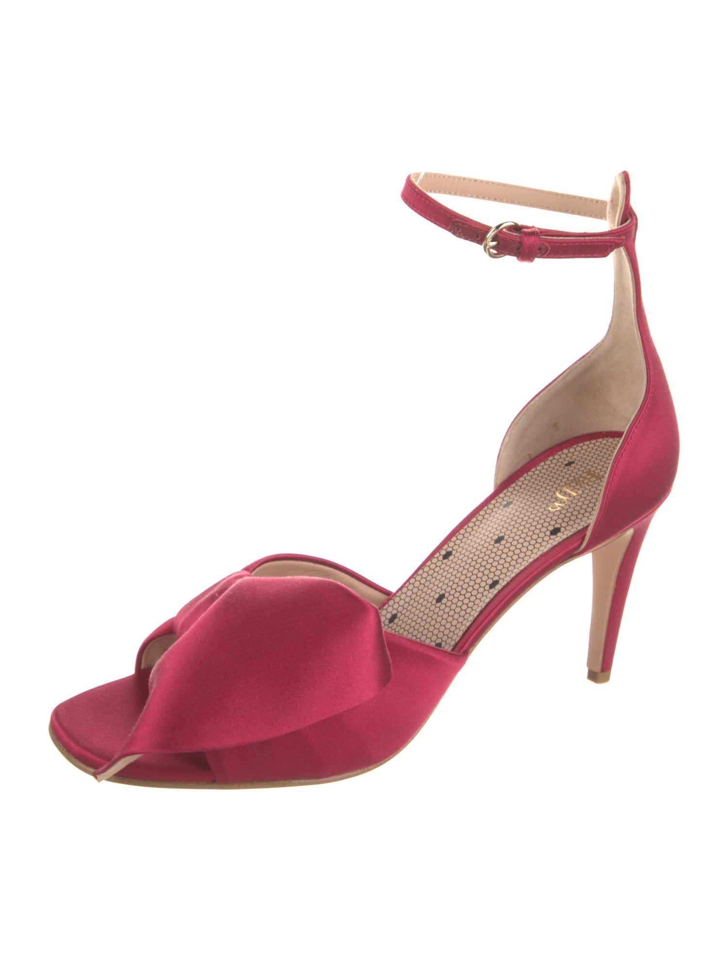 Red Valentino Satin Bow Accents D'Orsay Pumps