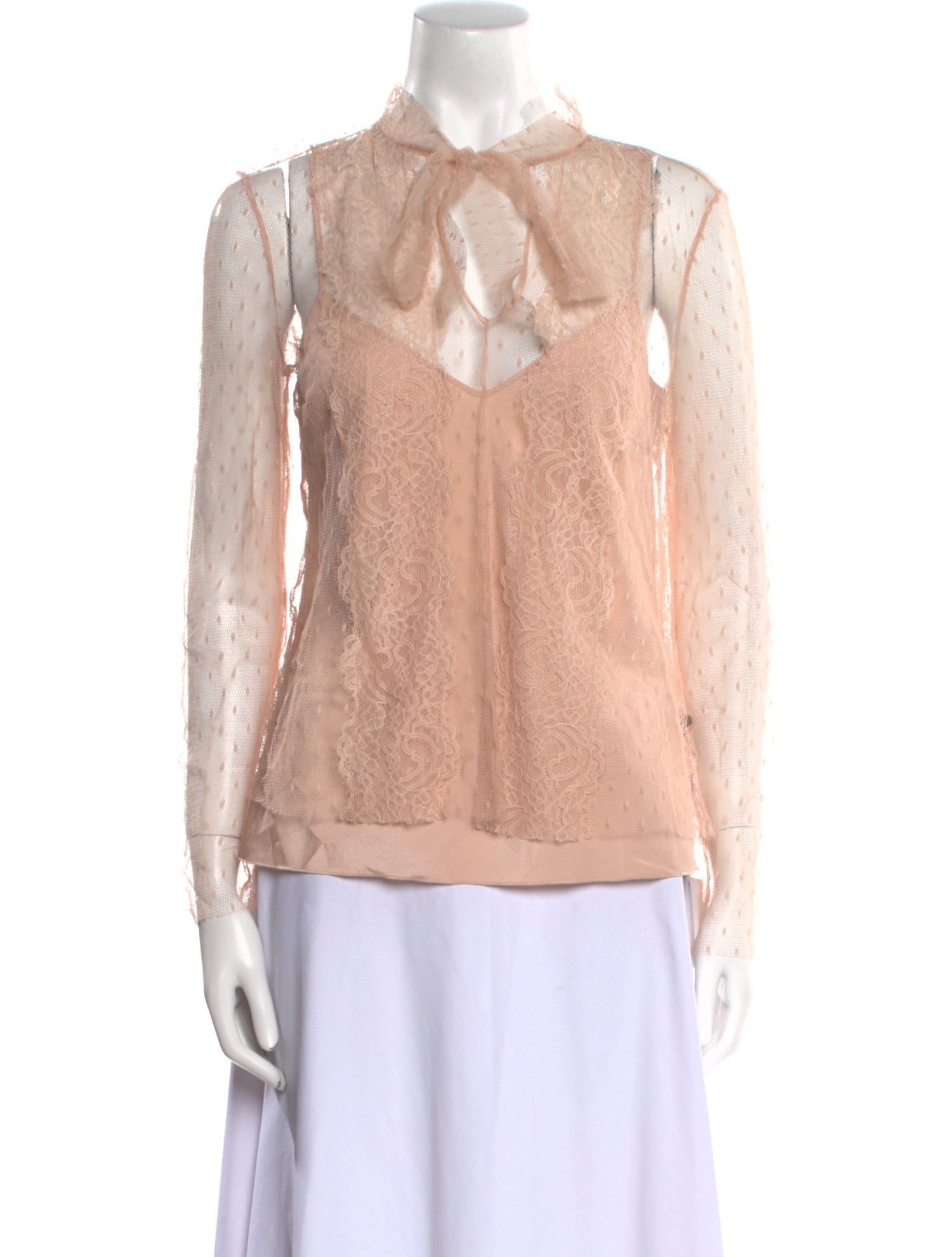 Red Valentino Mock Neck Long Sleeve Blouse w/ Tags