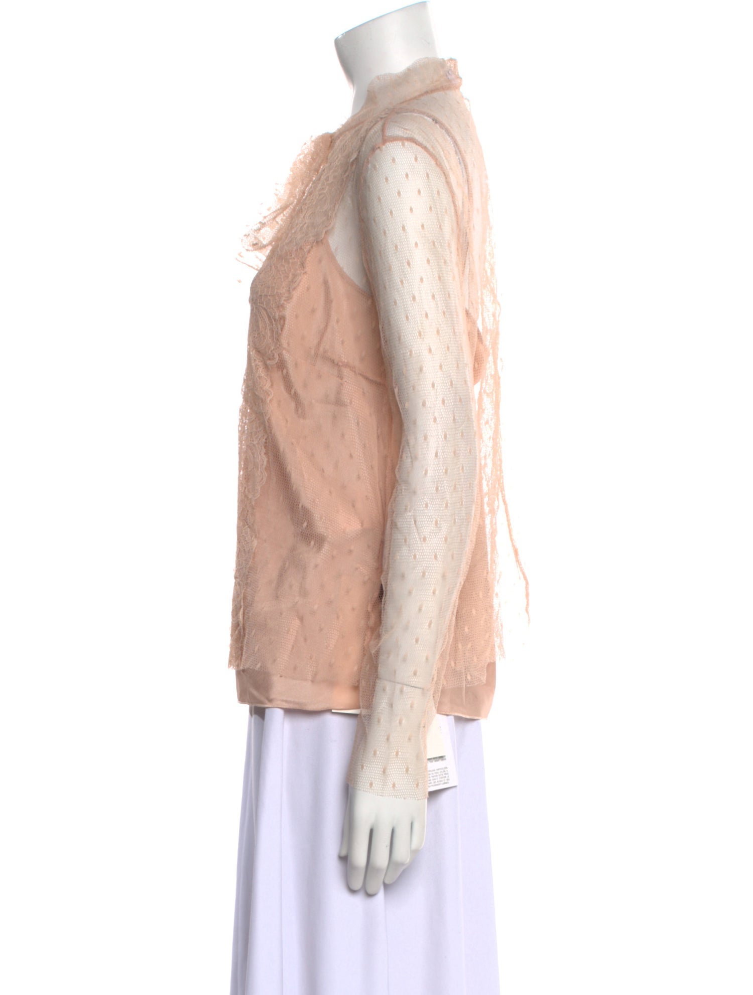 Red Valentino Mock Neck Long Sleeve Blouse w/ Tags