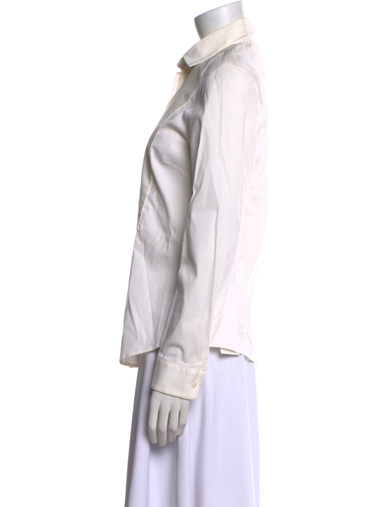 Red Valentino Long Sleeve Button-Up Top