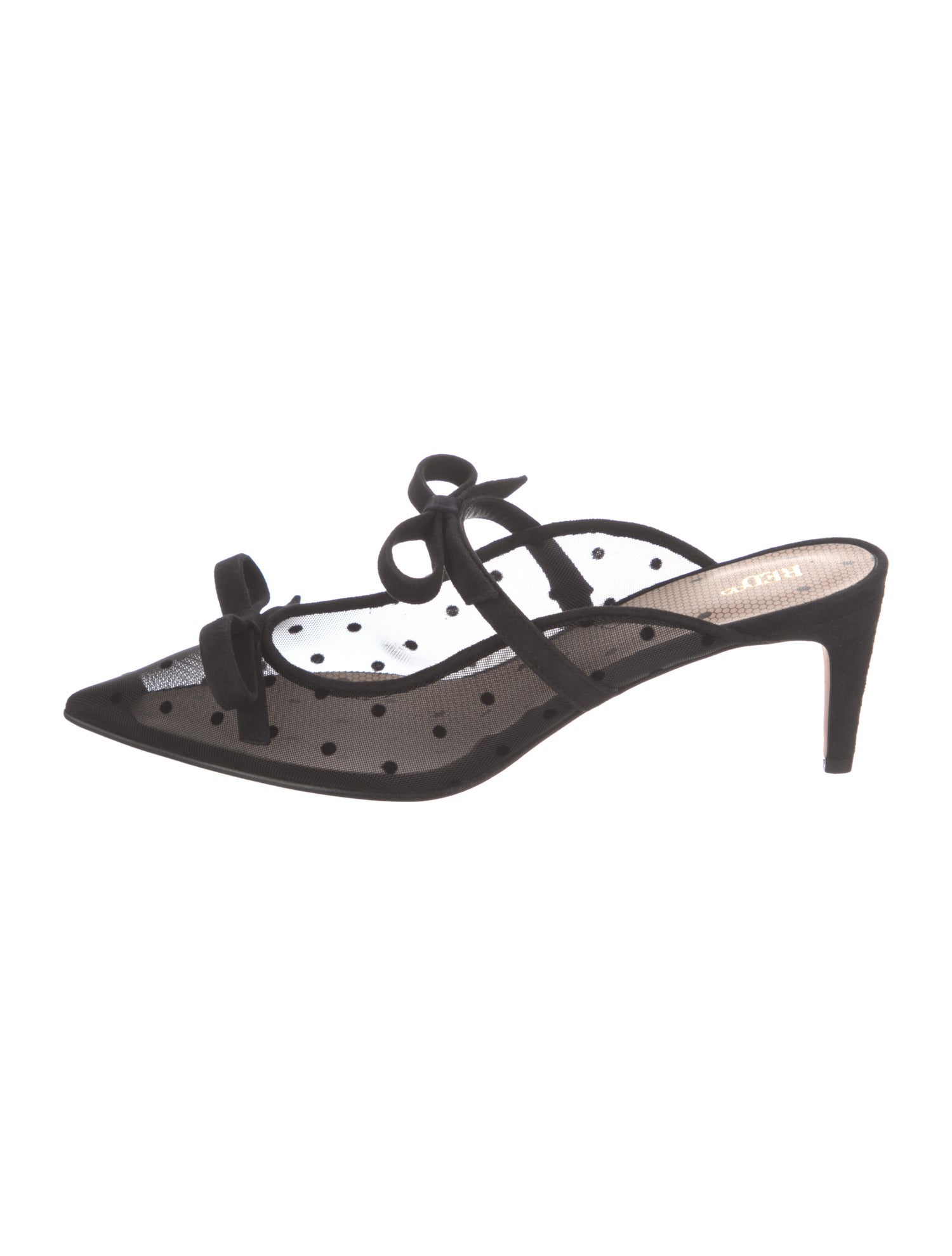Red Valentino Suede Bow Accents Mules