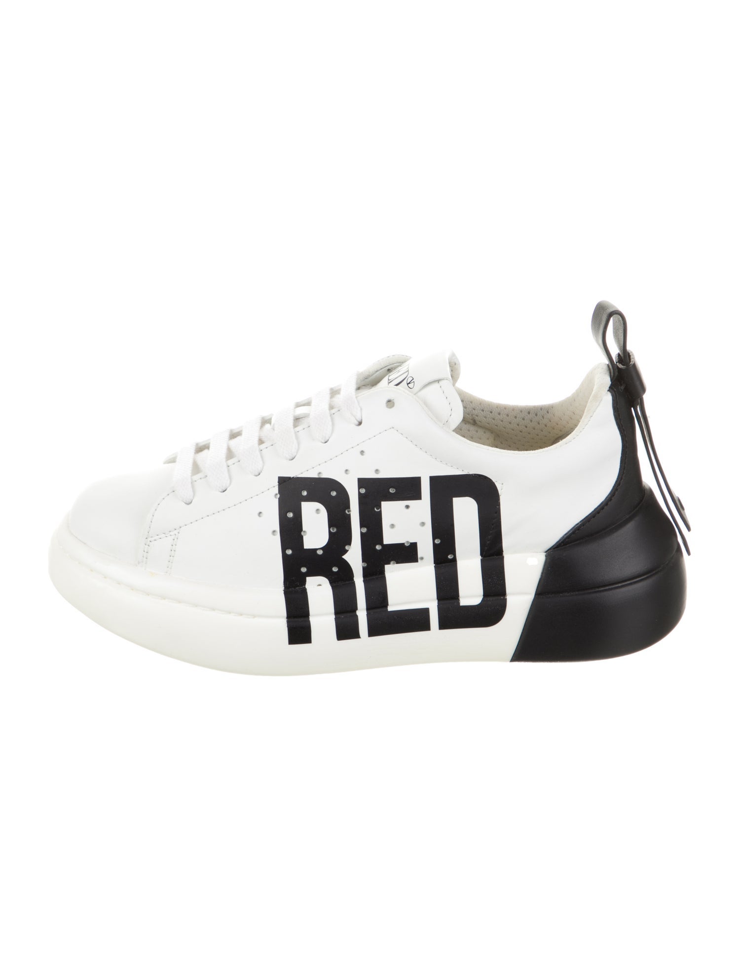 Red Valentino Leather Printed Sneakers