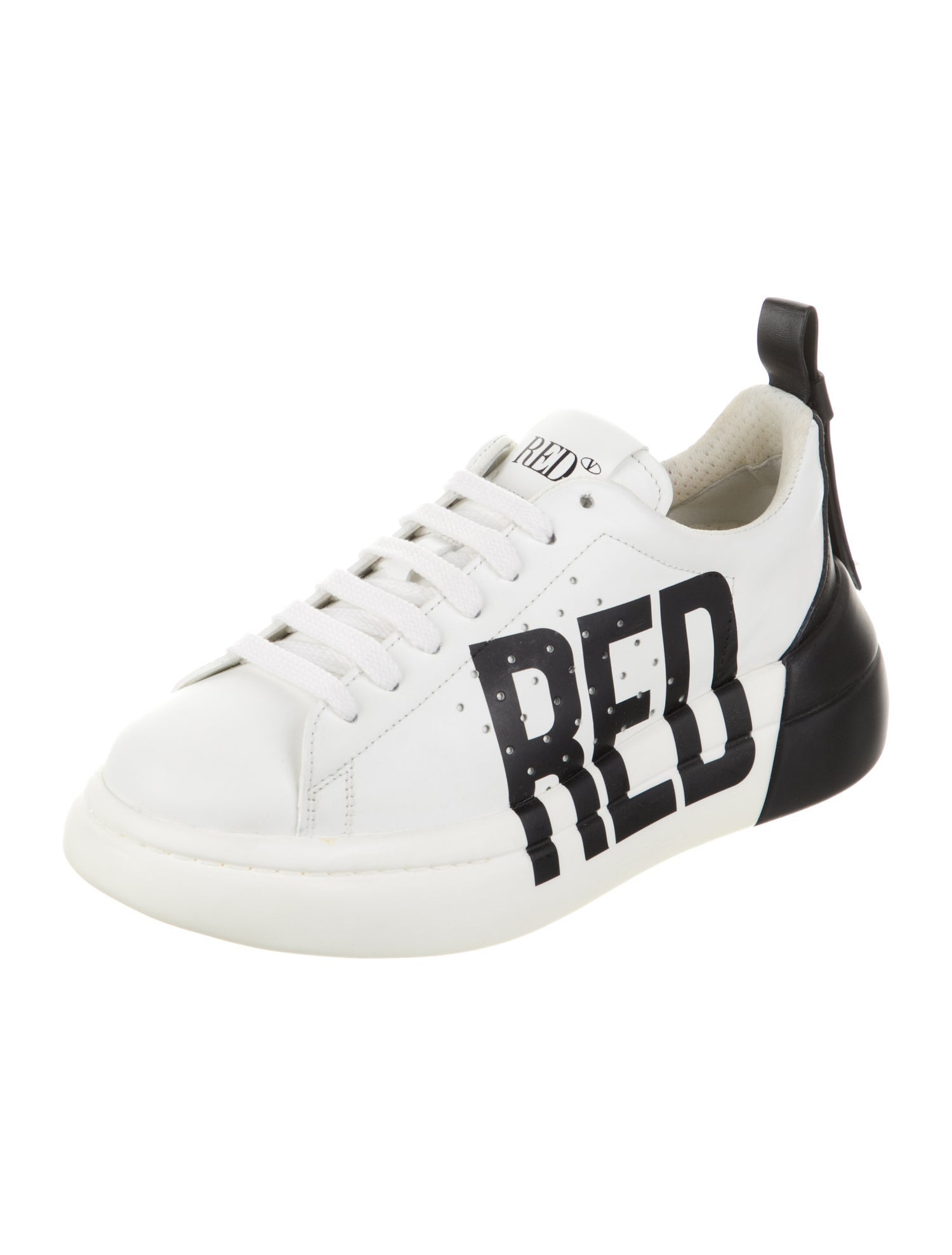 Red Valentino Leather Printed Sneakers