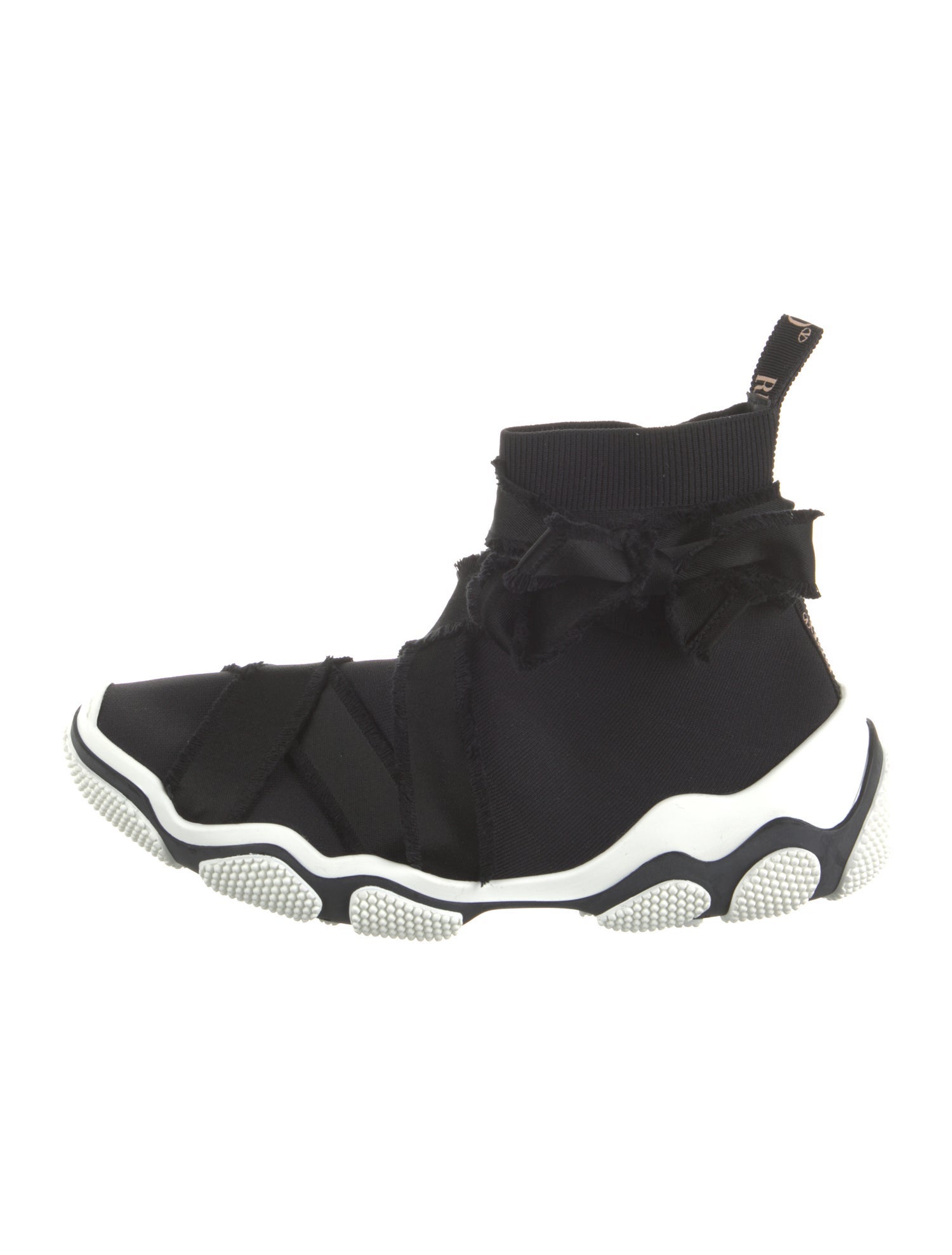 Red Valentino Raw-Edge Trim Athletic Sneakers