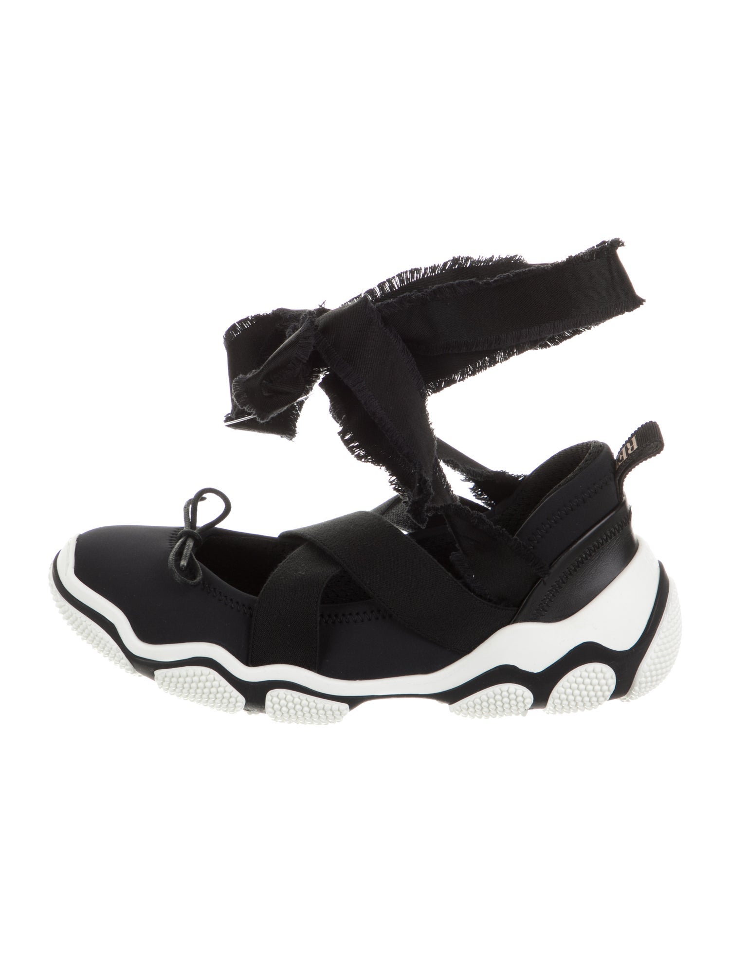 Red Valentino Raw-Edge Trim Athletic Sneakers