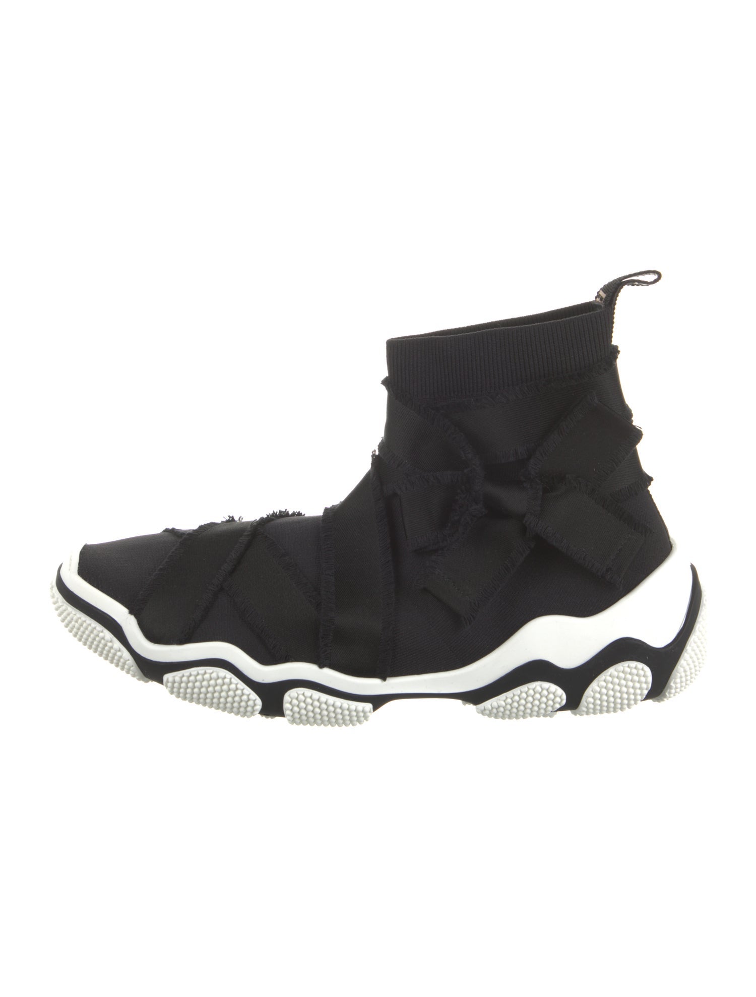 Red Valentino Raw-Edge Trim Sock Sneakers