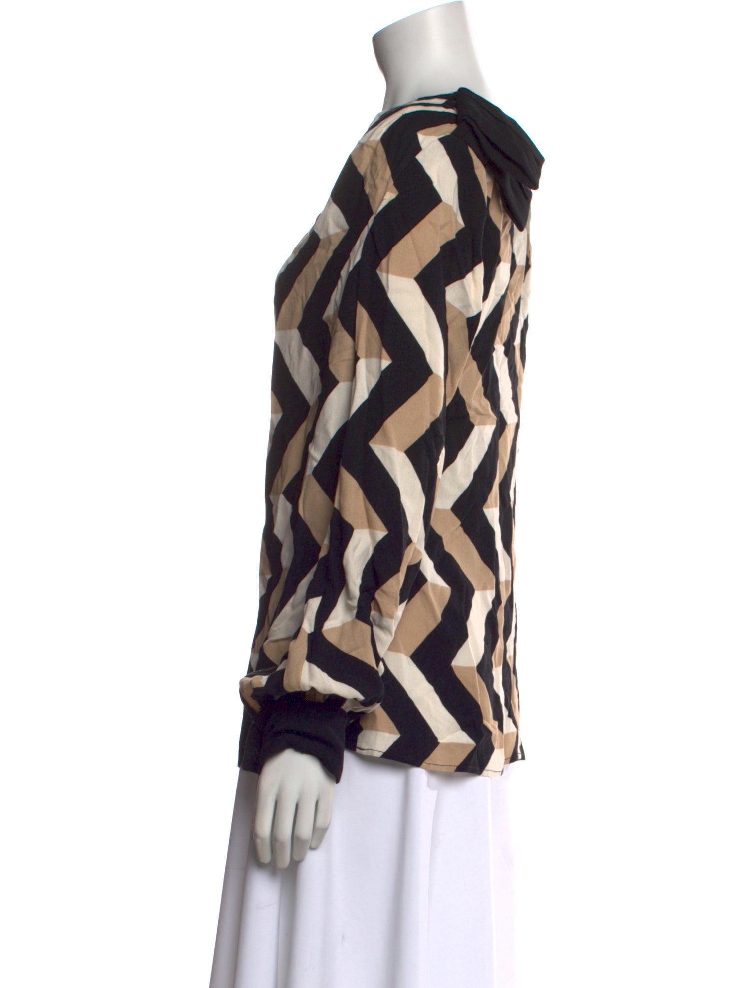 Red Valentino Printed Bateau Neckline Blouse