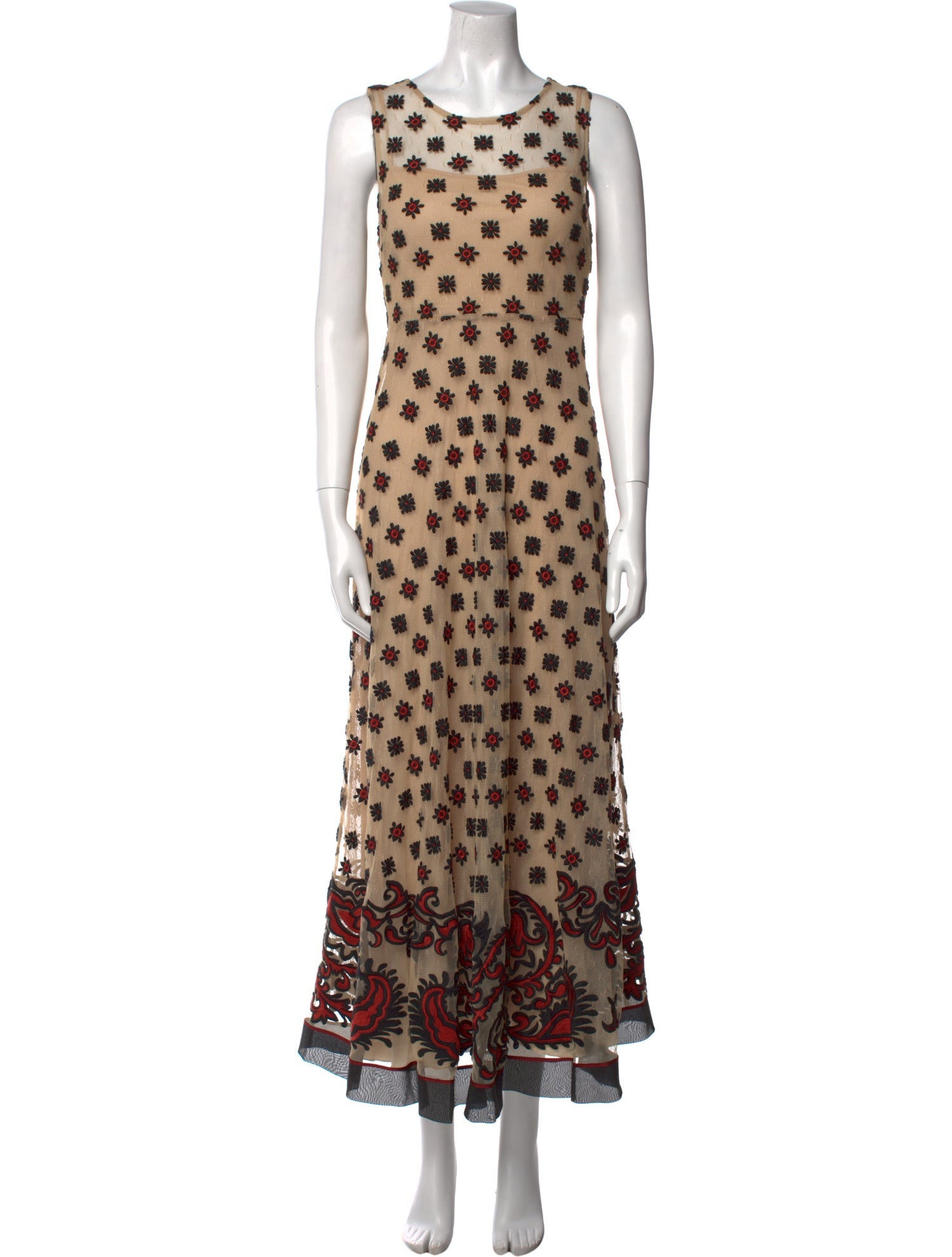 Red Valentino Printed Long Dress w/ Tags