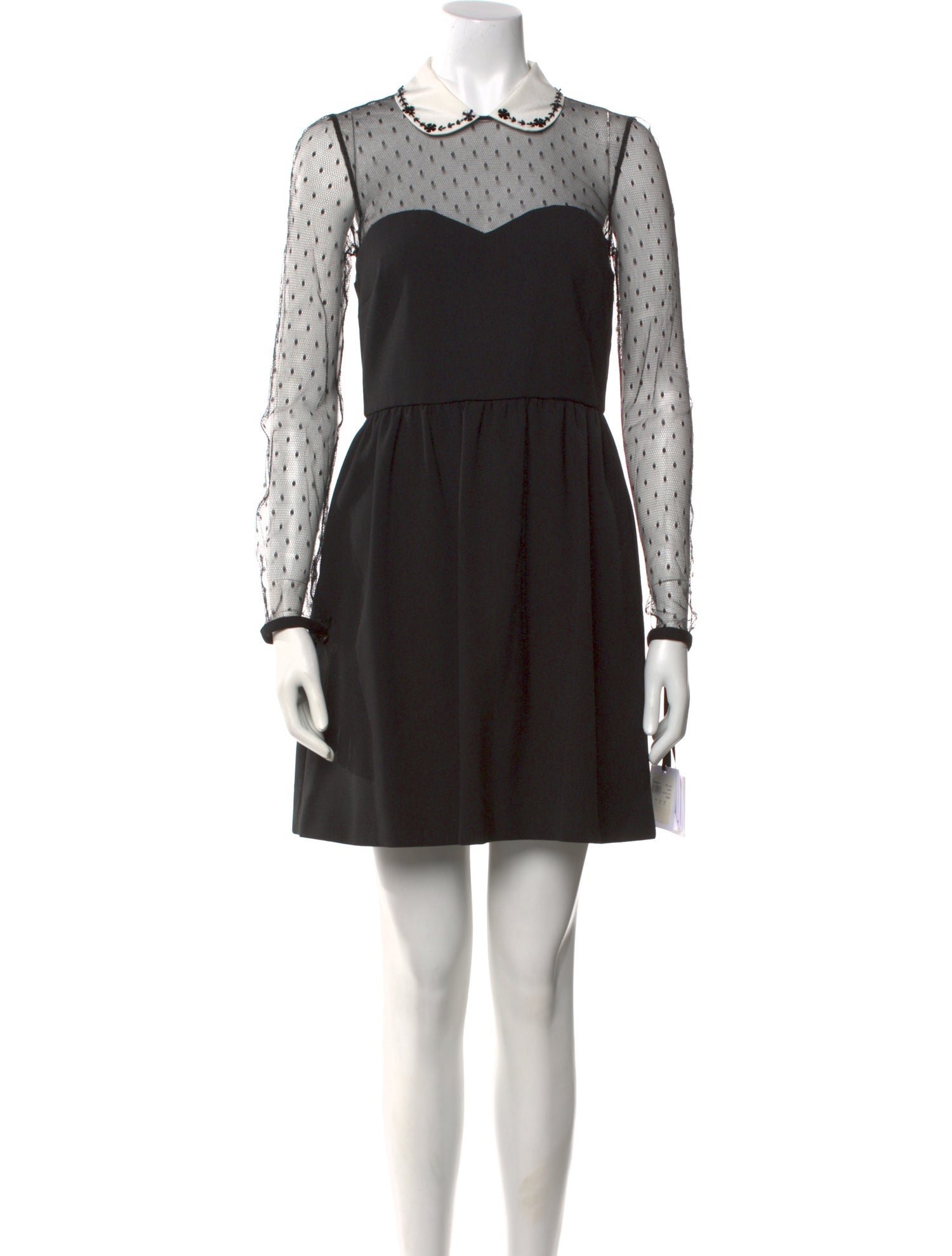 Red Valentino Lace Pattern Mini Dress