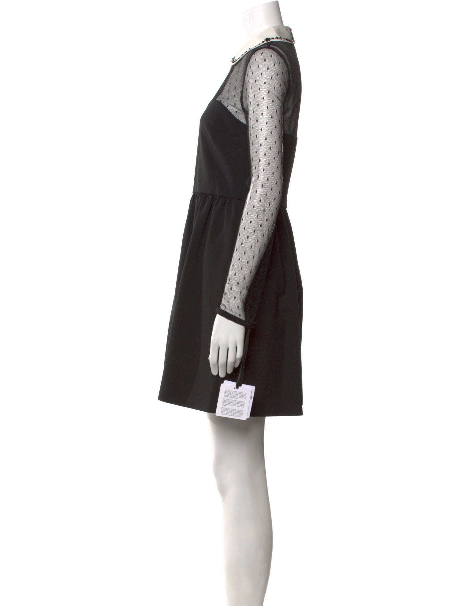 Red Valentino Lace Pattern Mini Dress