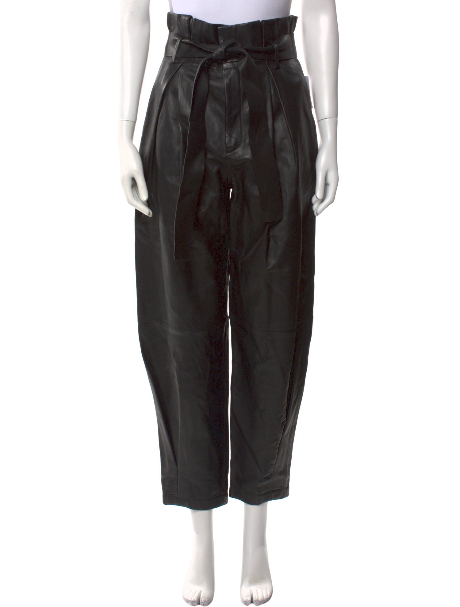 Red Valentino Leather Straight Leg Pants