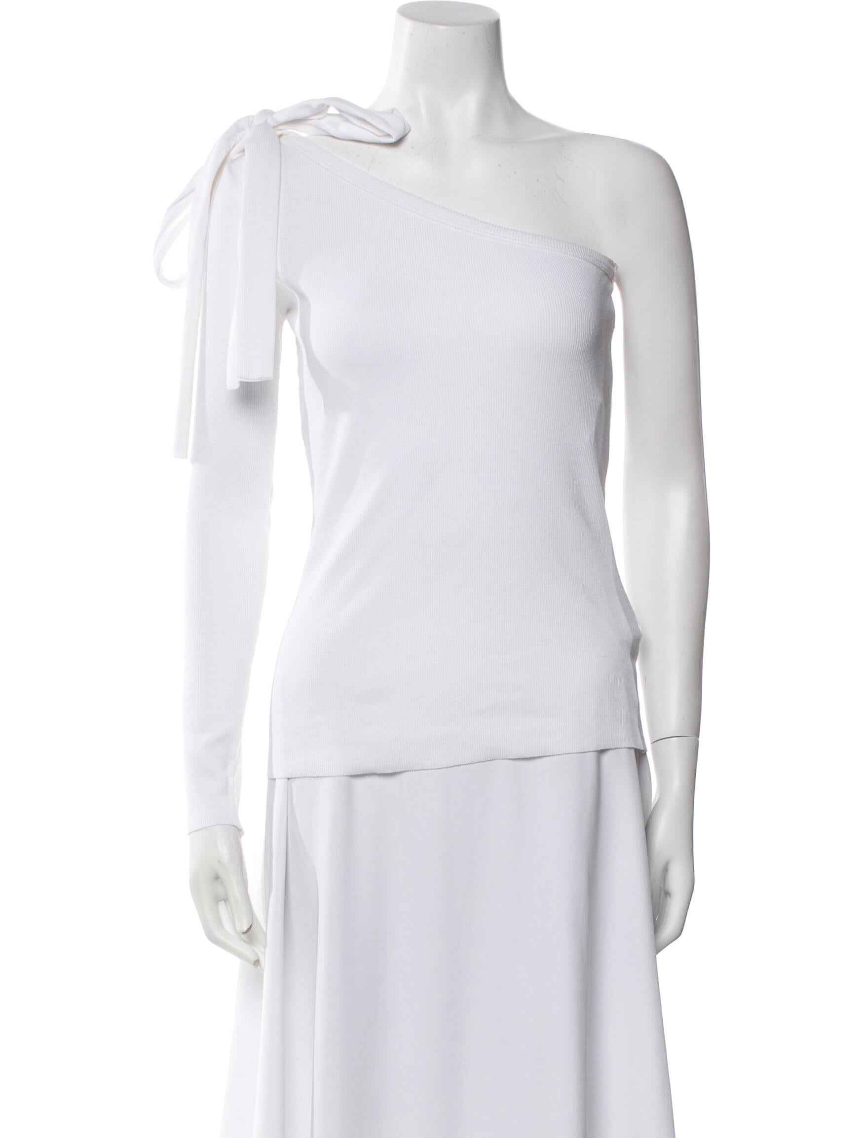 Red Valentino One-Shoulder Short Sleeve Top