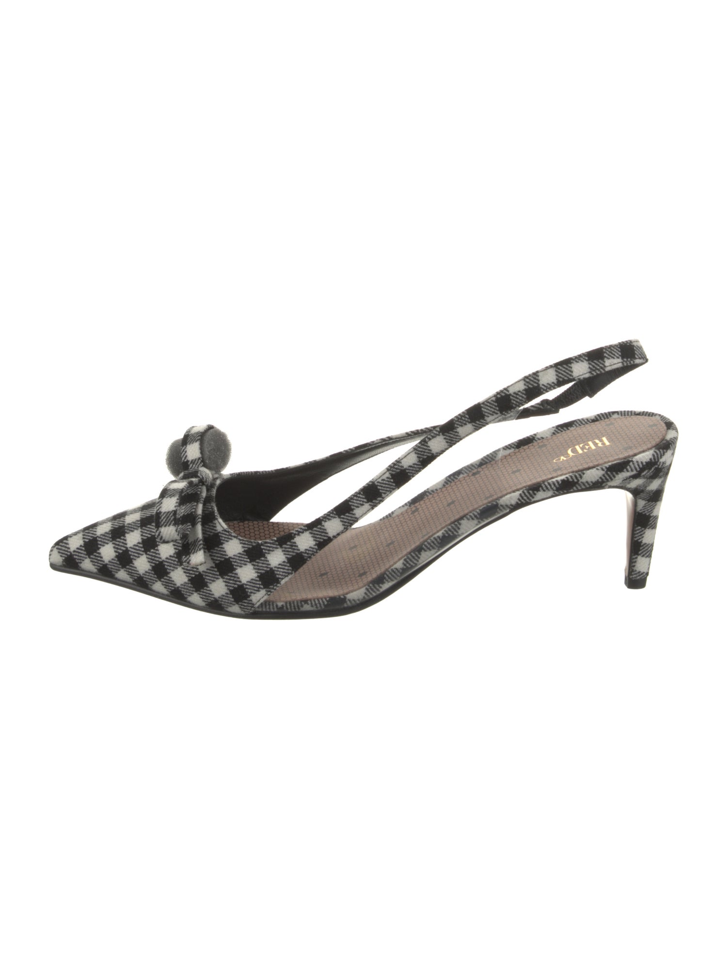 Red Valentino Animal Print Bow Accents Slingback Pumps