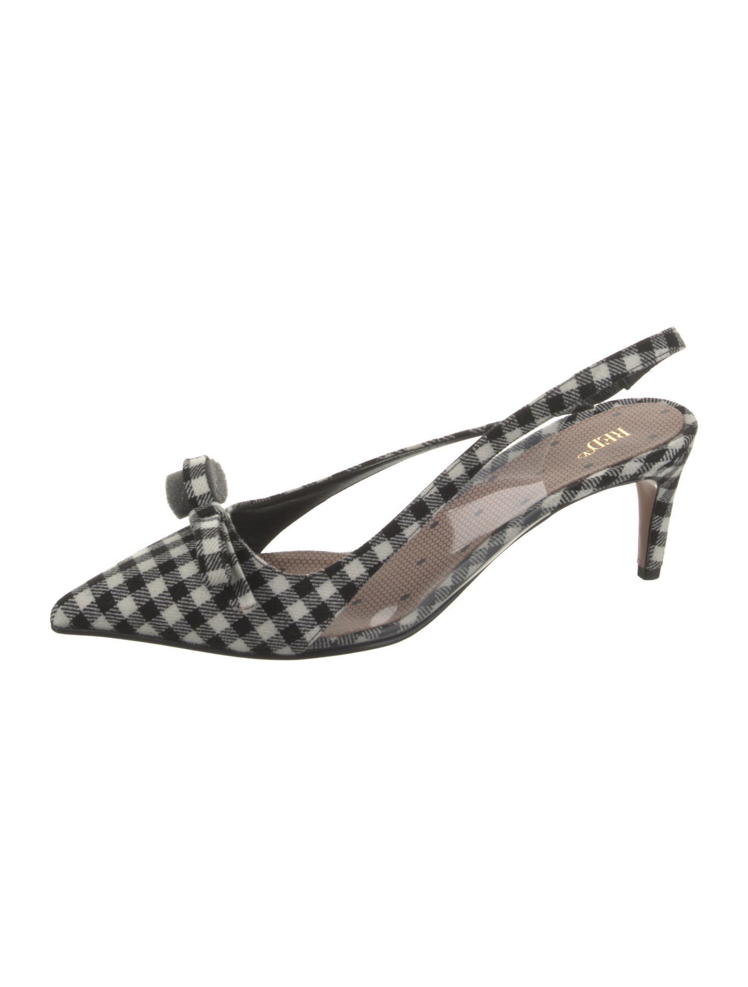 Red Valentino Animal Print Bow Accents Slingback Pumps
