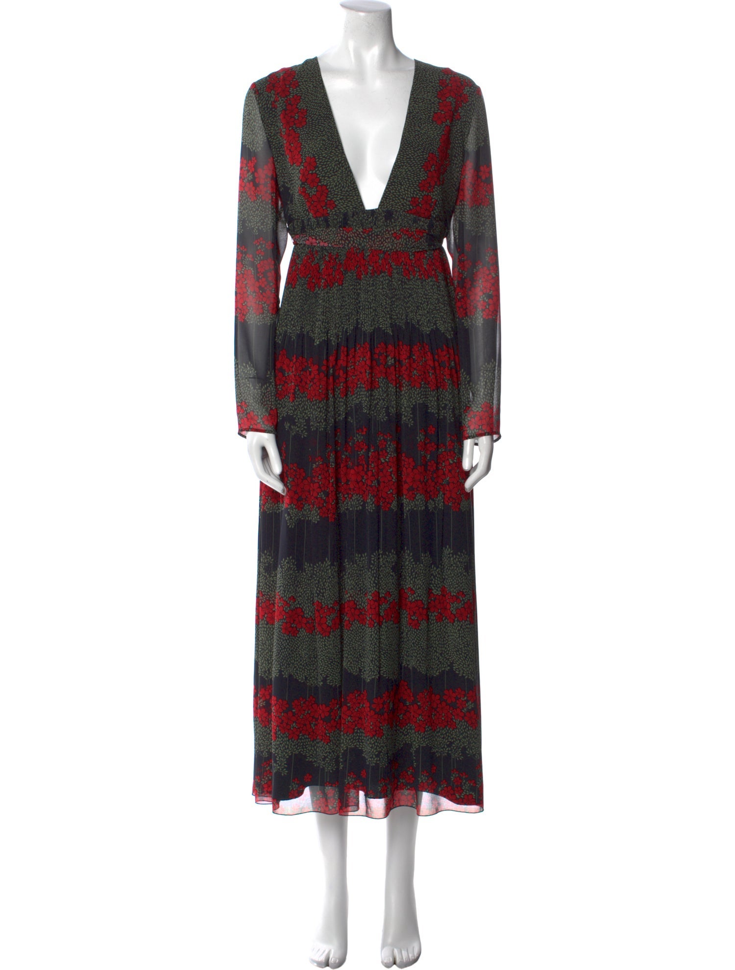 Red Valentino Printed Long Dress
