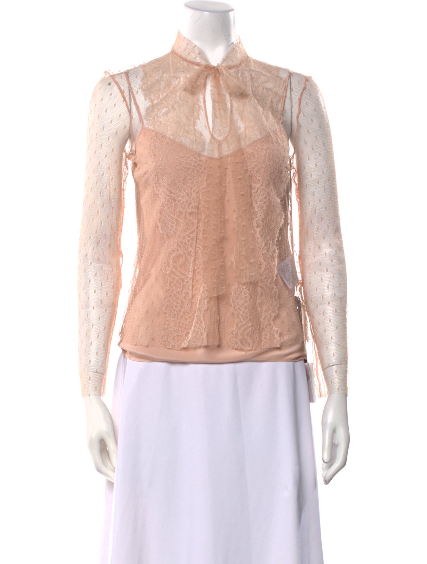 Red Valentino Mock Neck Long Sleeve Blouse w/ Tags