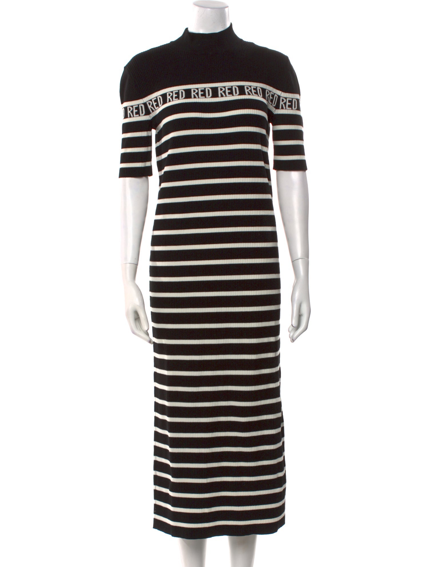 Red Valentino Striped Long Dress w/ Tags