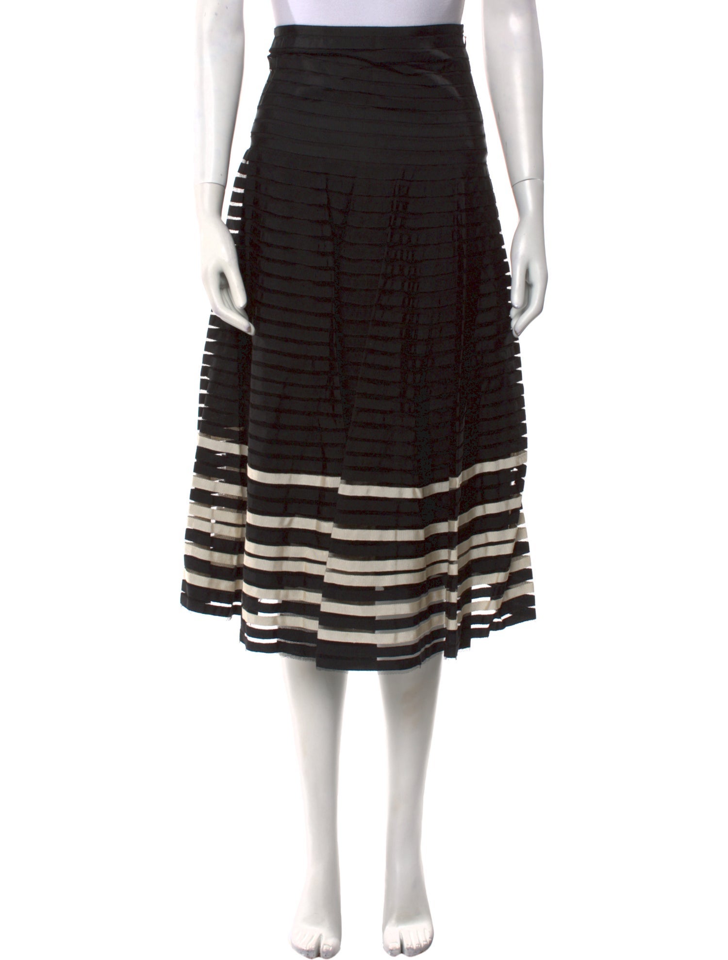 Red Valentino Striped Midi Length Skirt w/ Tags