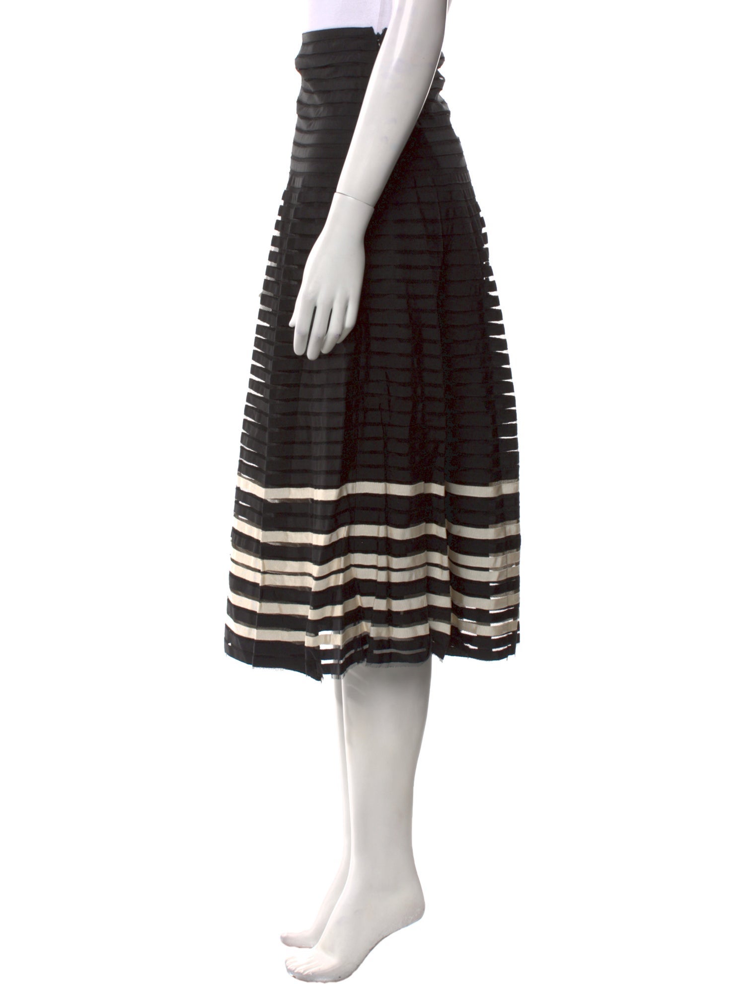 Red Valentino Striped Midi Length Skirt w/ Tags