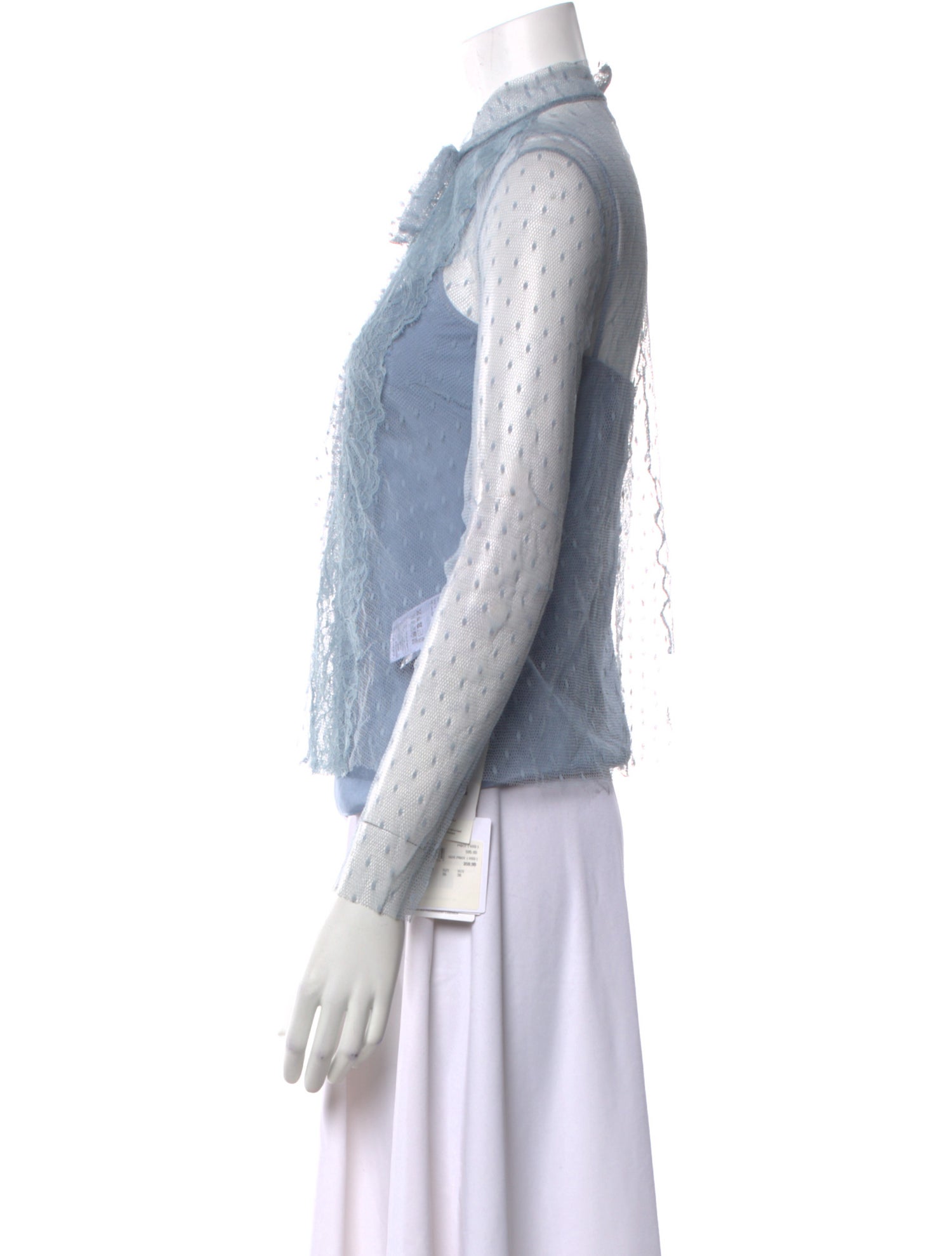 Red Valentino Mesh Mock Neck Top w/ Tags