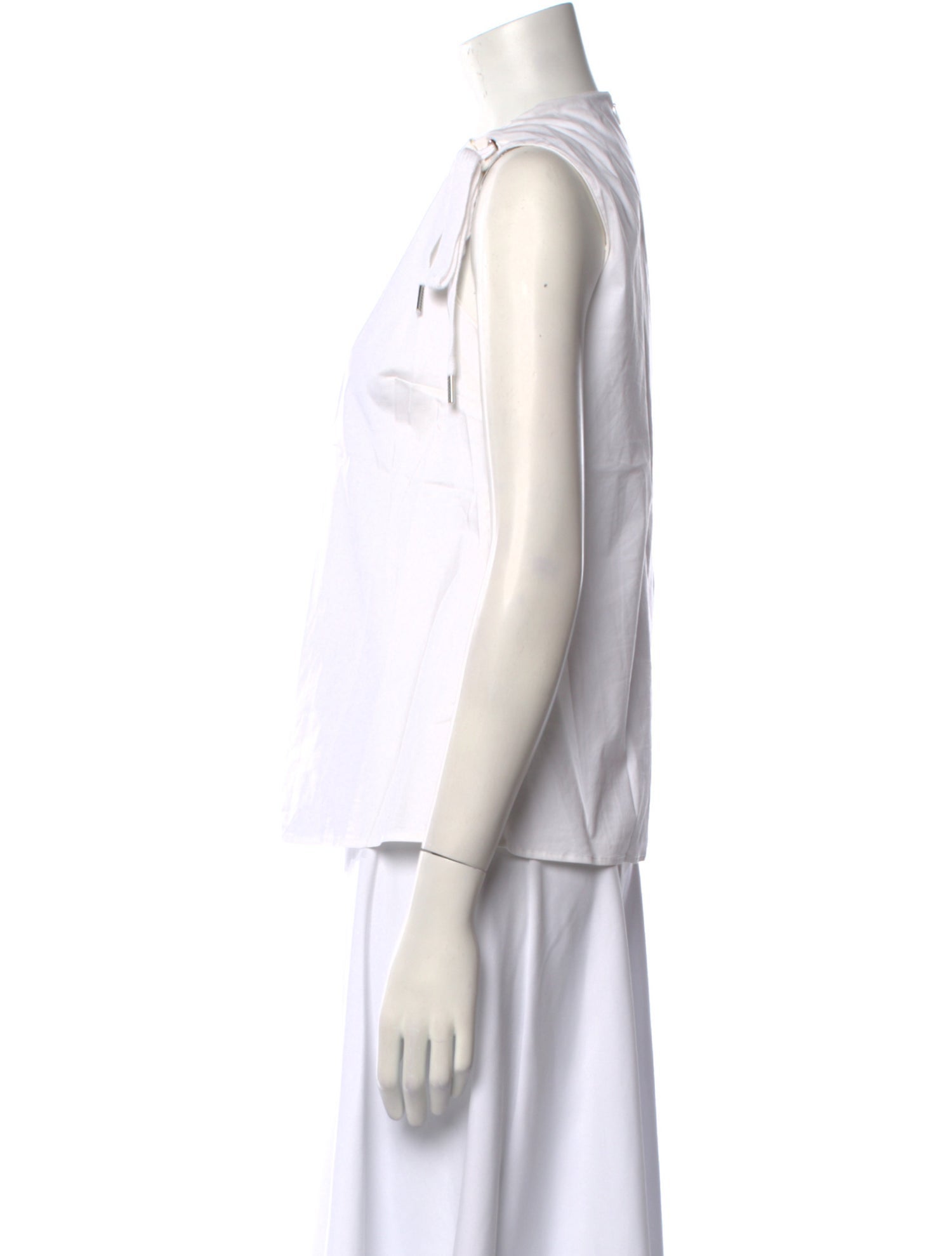 Red Valentino Crew Neck Sleeveless Blouse