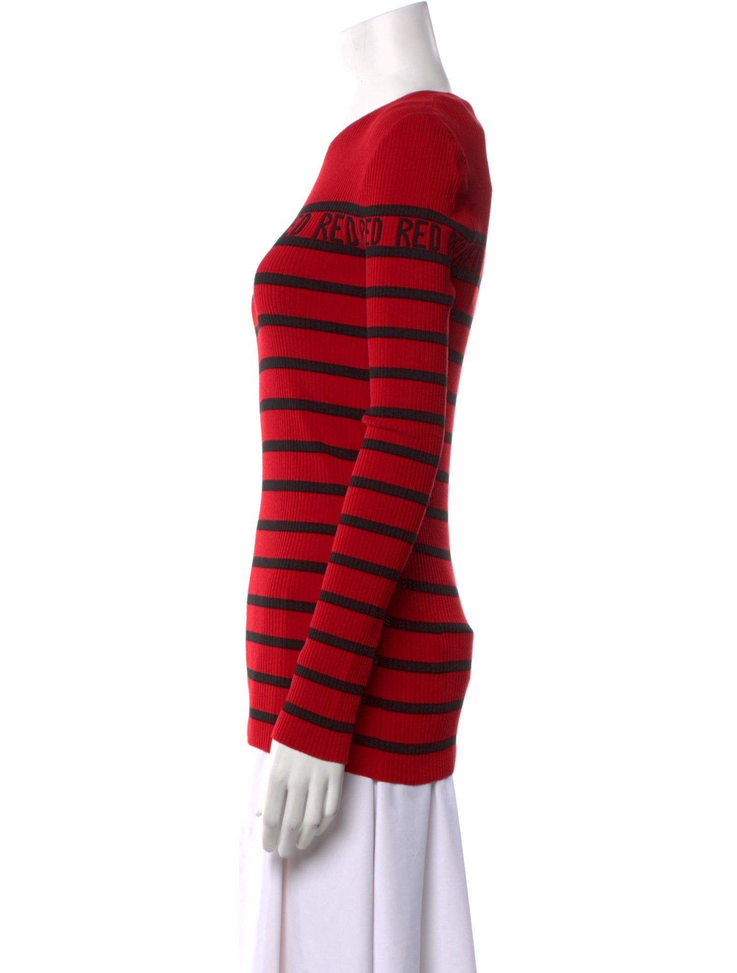 Red Valentino Striped Crew Neck Top w/ Tags