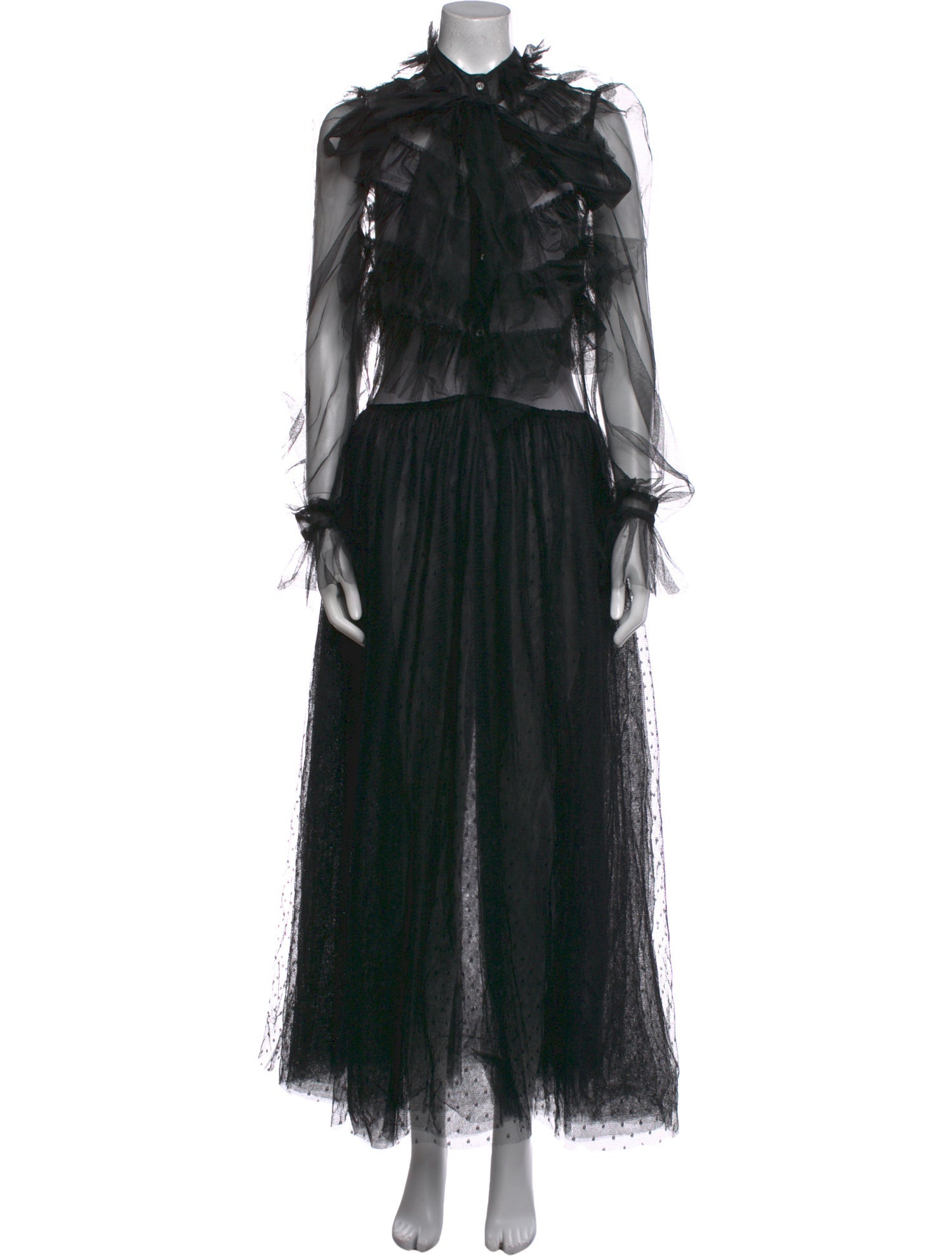 Red Valentino Mesh Long Dress