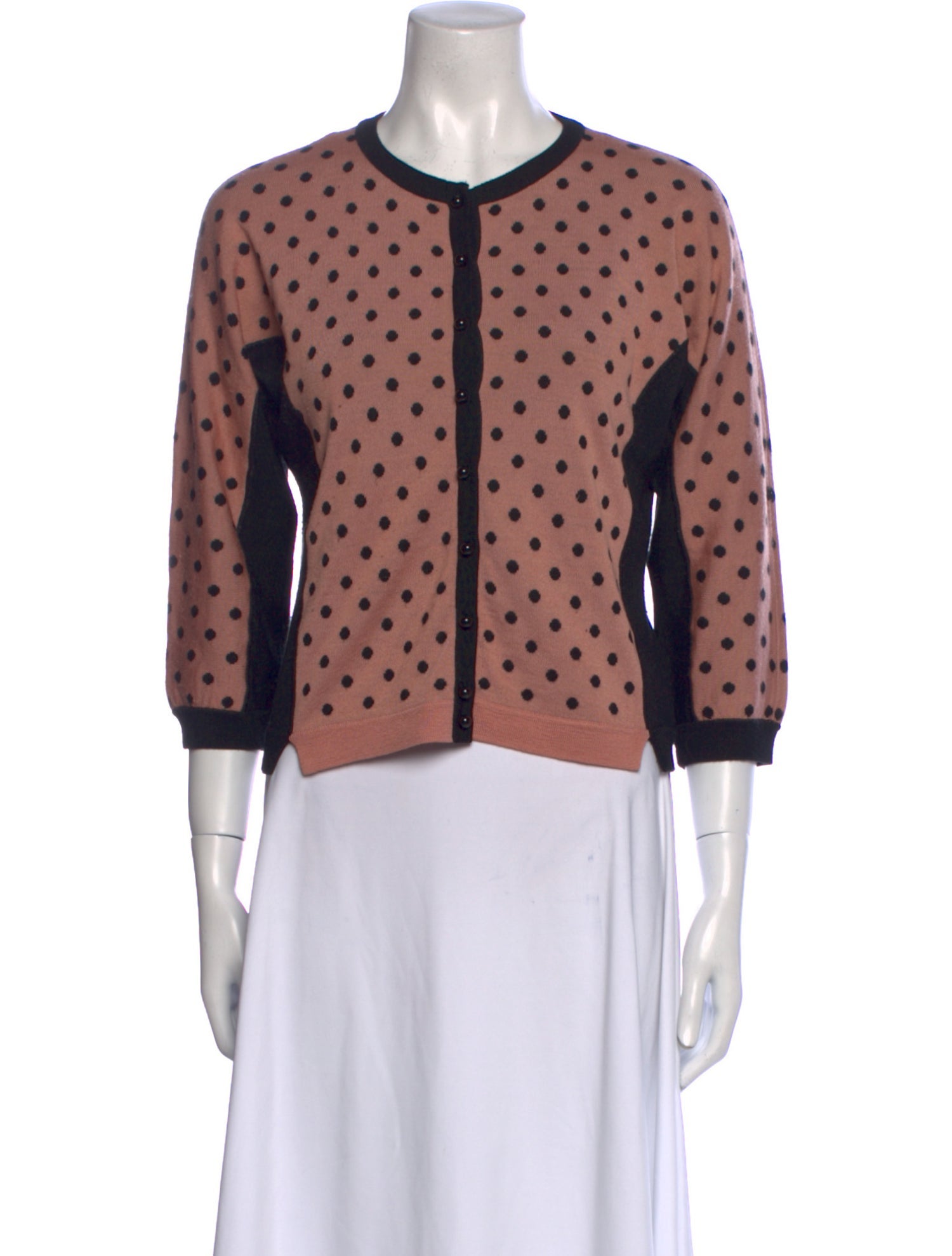 Red Valentino Wool Polka Dot Print Sweater