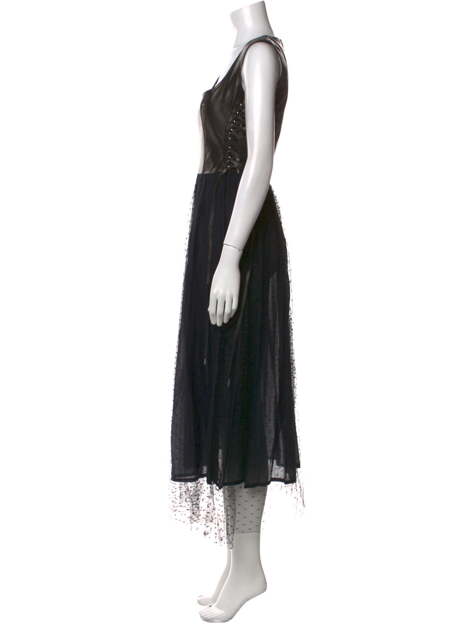 Red Valentino Square Neckline Long Dress