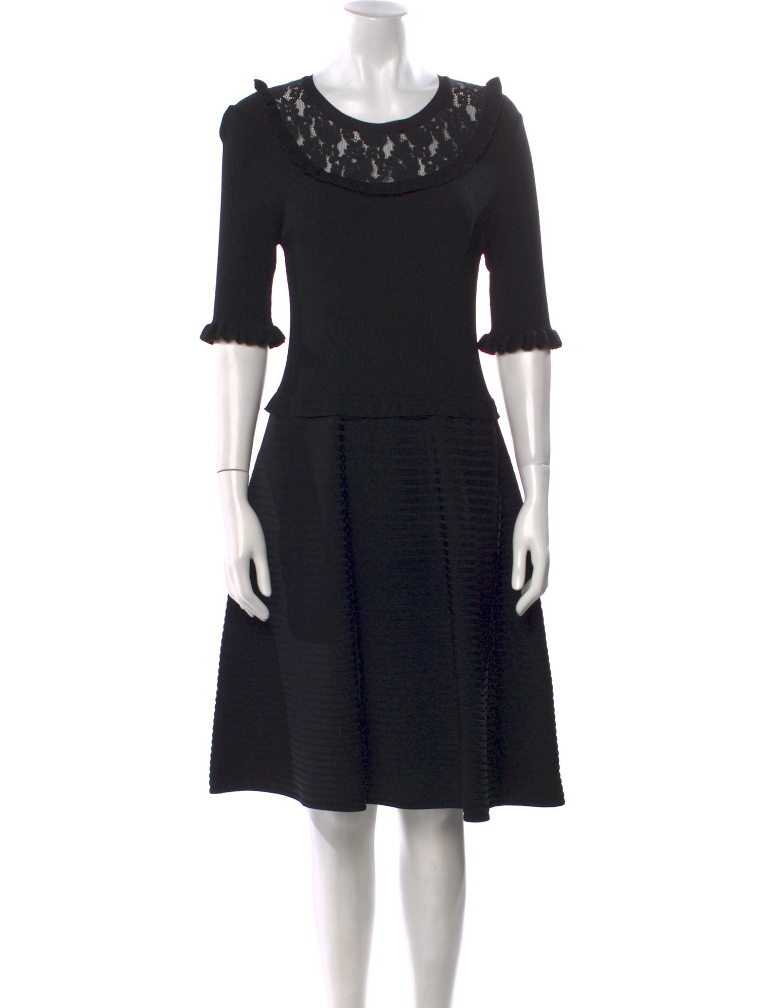 Red Valentino Scoop Neck Mini Dress