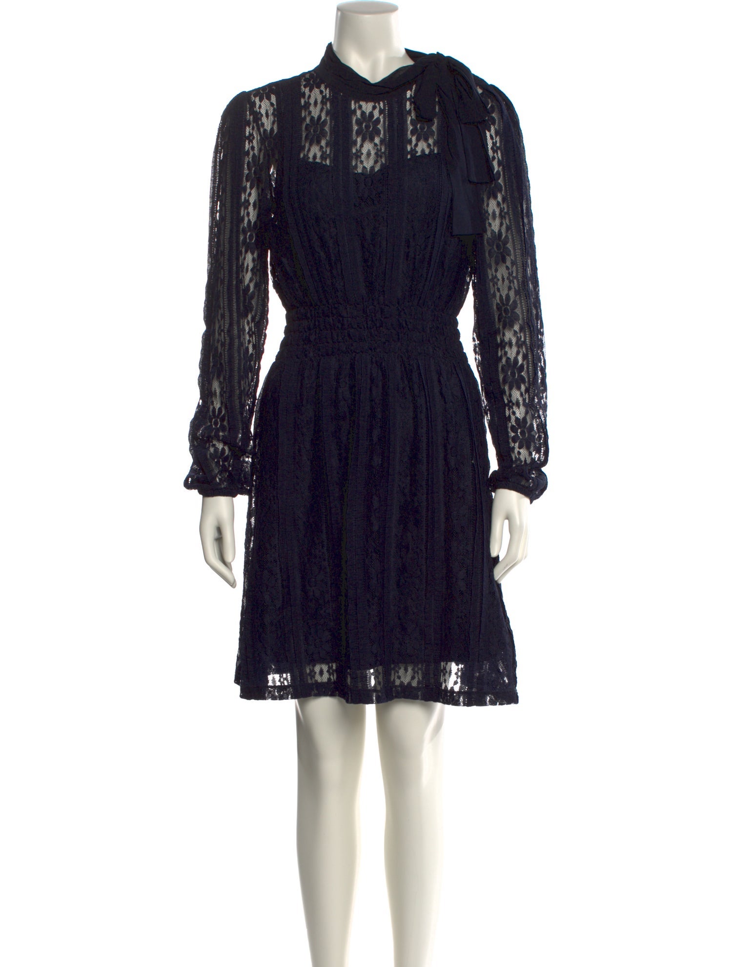Red Valentino Lace Pattern Mini Dress
