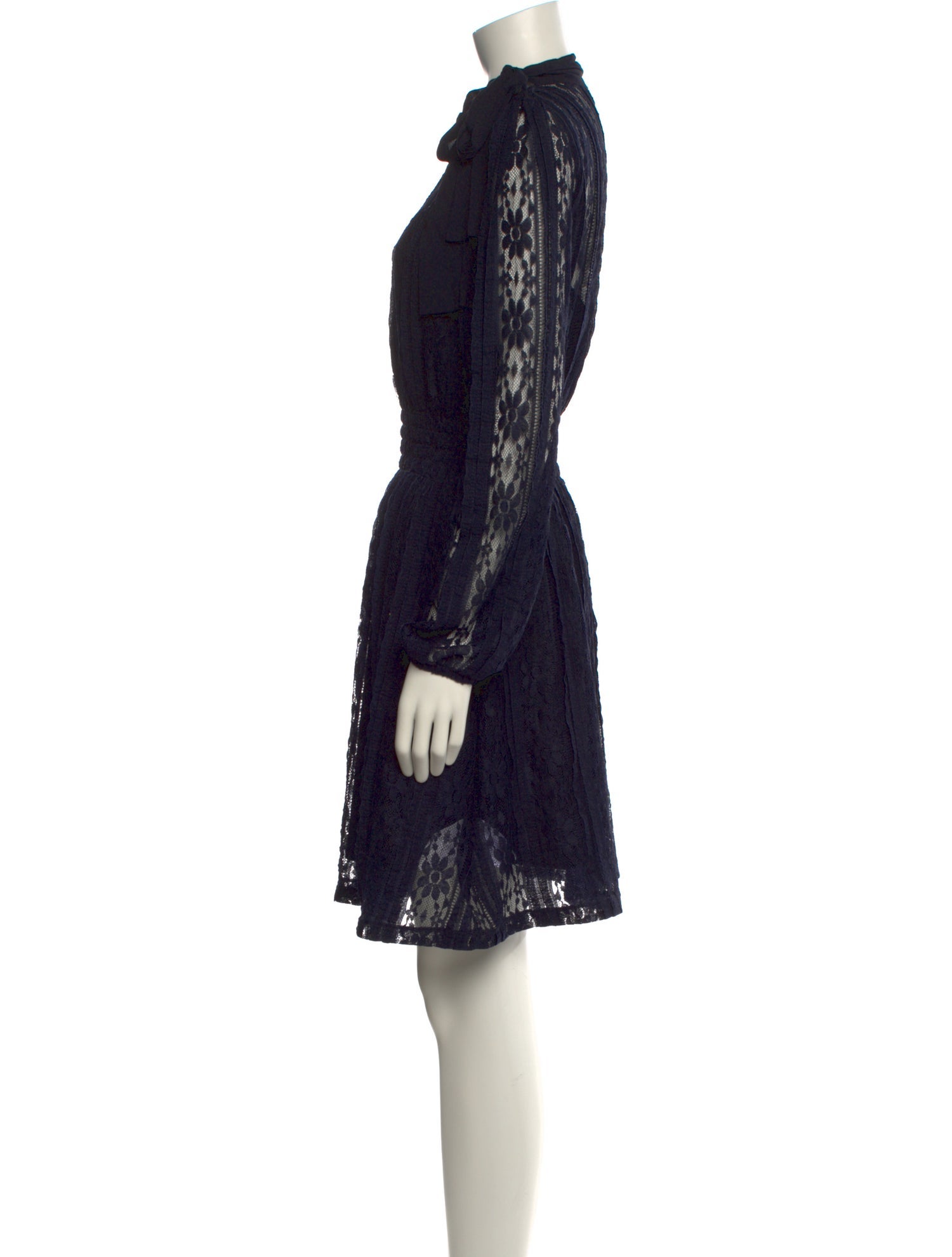 Red Valentino Lace Pattern Mini Dress