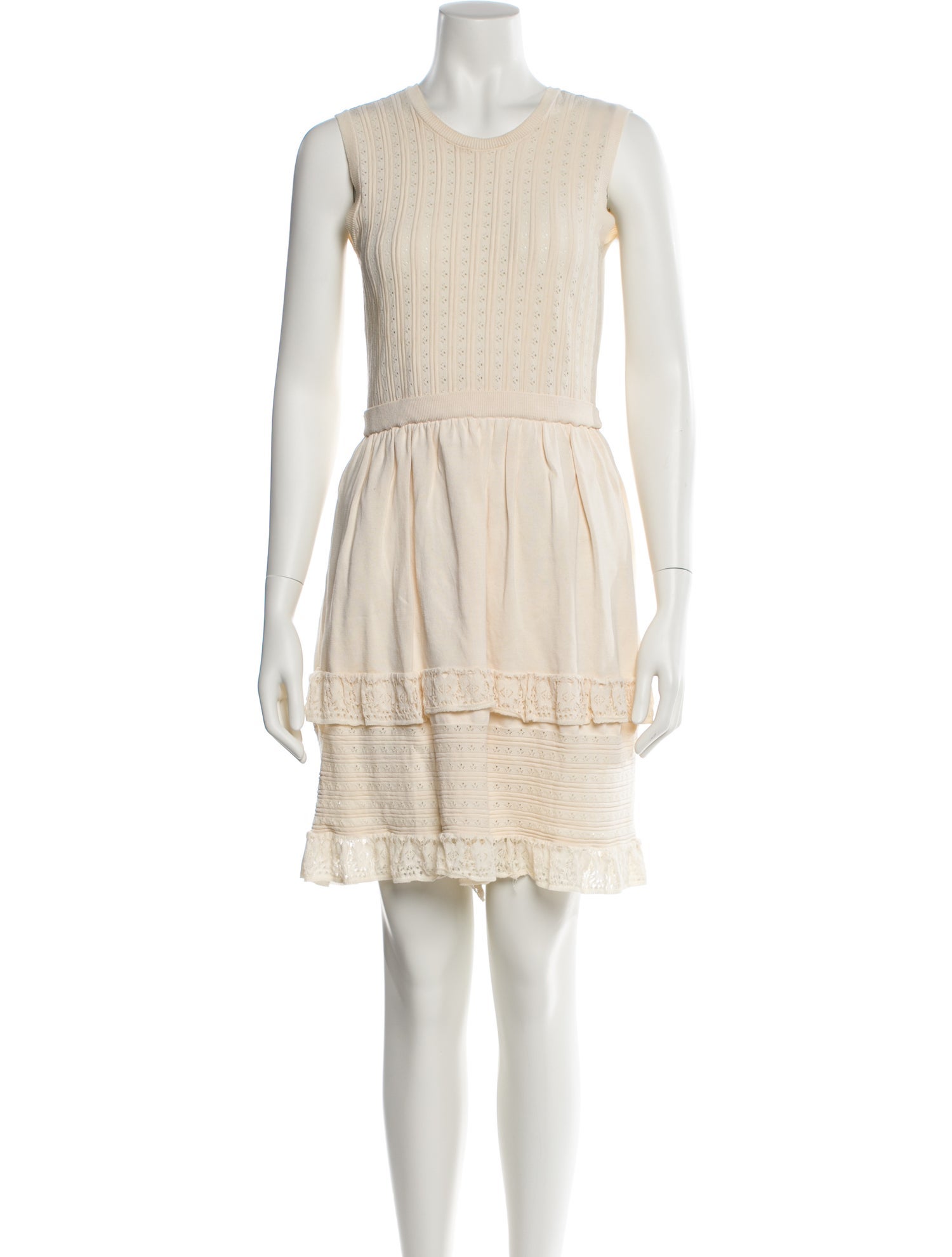 Red Valentino Crew Neck Mini Dress